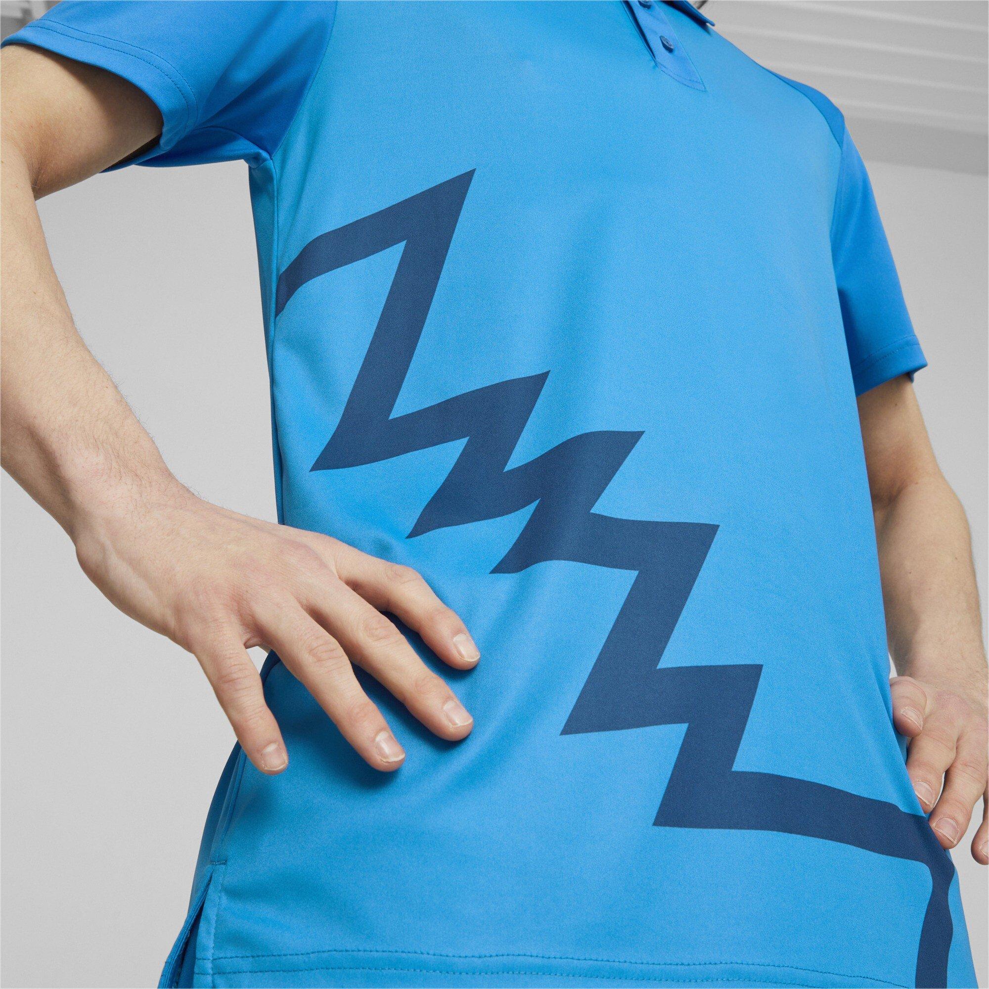 Elec Blue - Puma - Men's Hoops Team Short Sleeve Performance Polo Shirt - 5