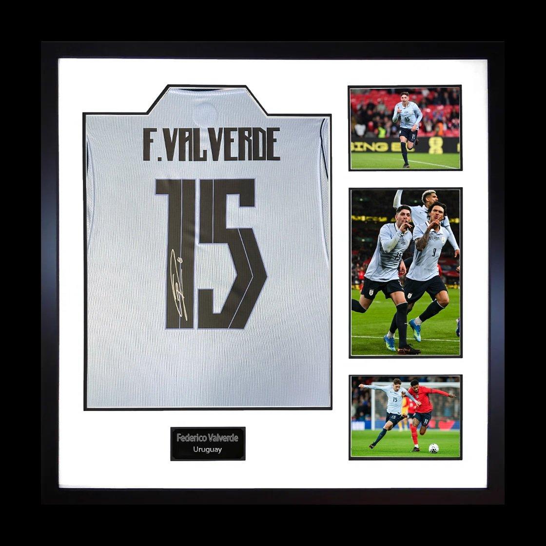 Purple - The Fan Cave - Federico Valverde Signed Uruguay Elite Frame