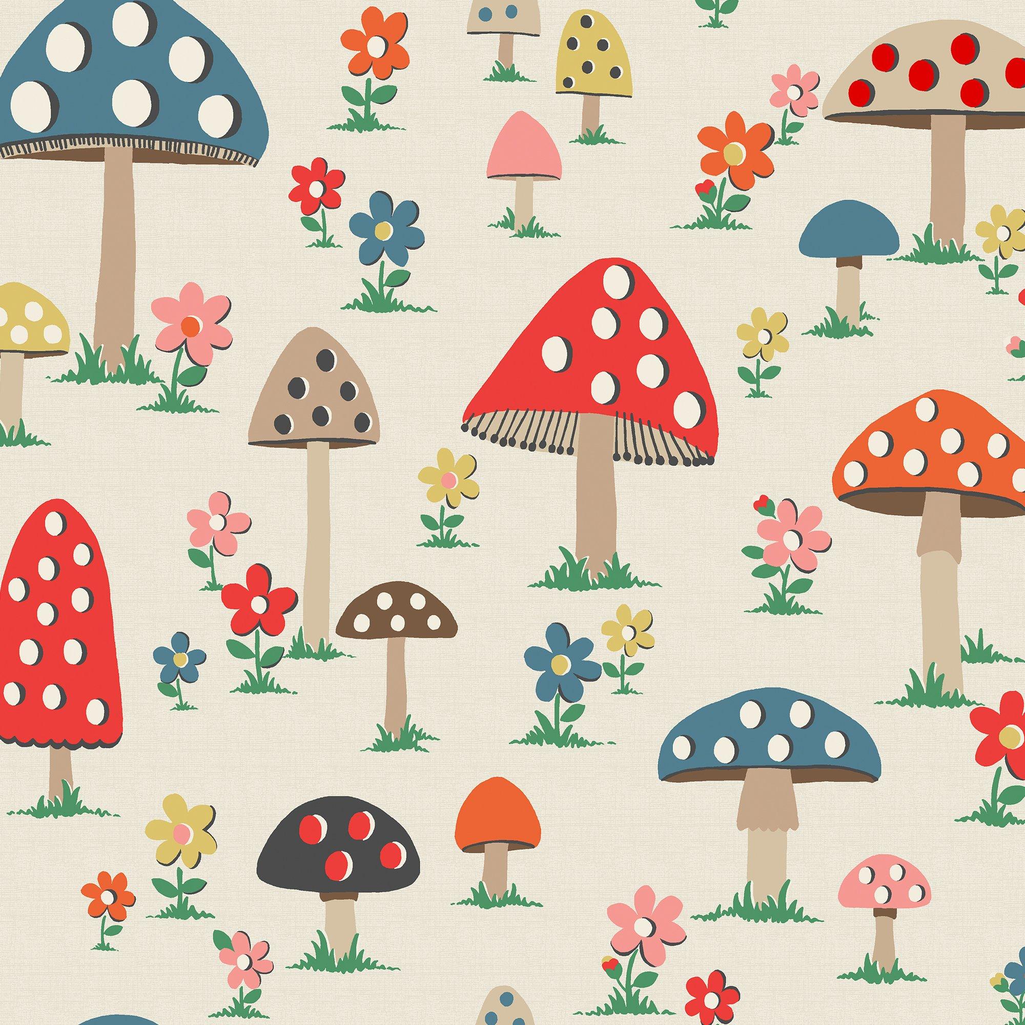 Multi - Cath Kidston - Cath Kidston Mushrooms Multi Wallpaper - 2
