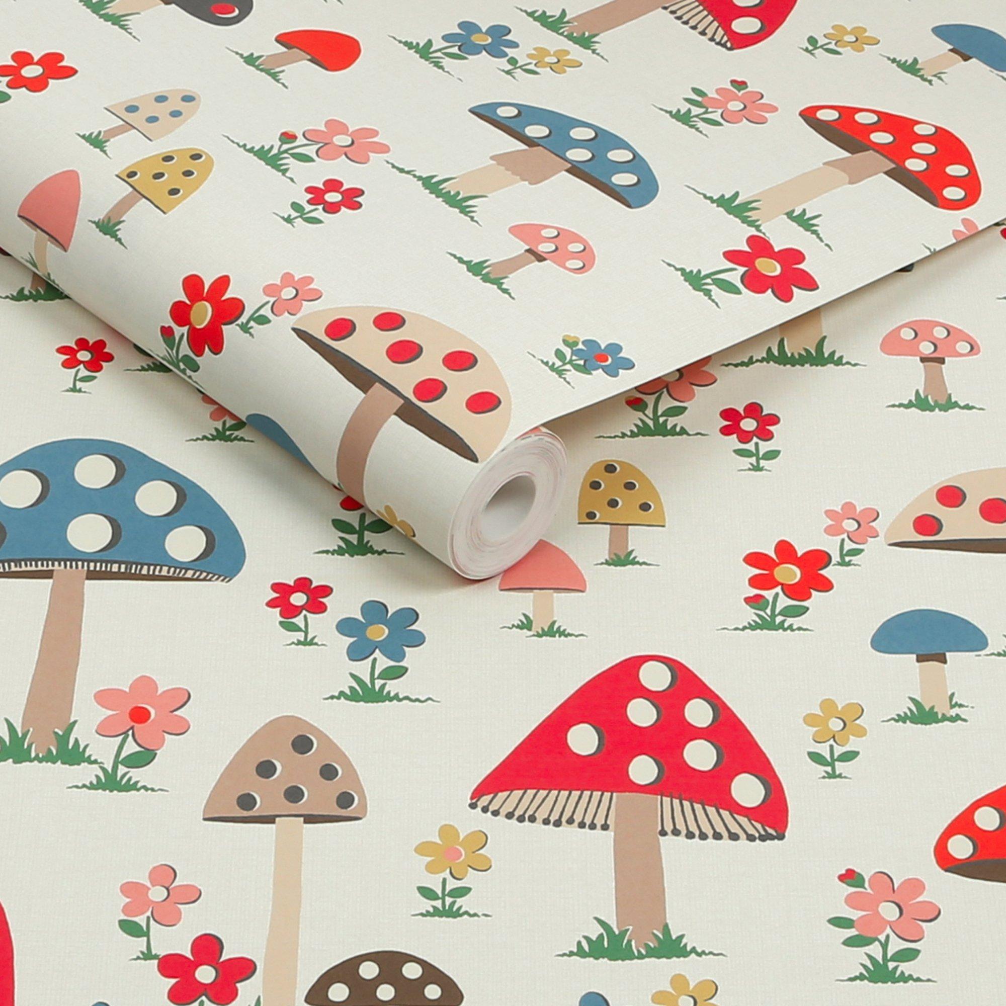 Multi - Cath Kidston - Cath Kidston Mushrooms Multi Wallpaper - 3
