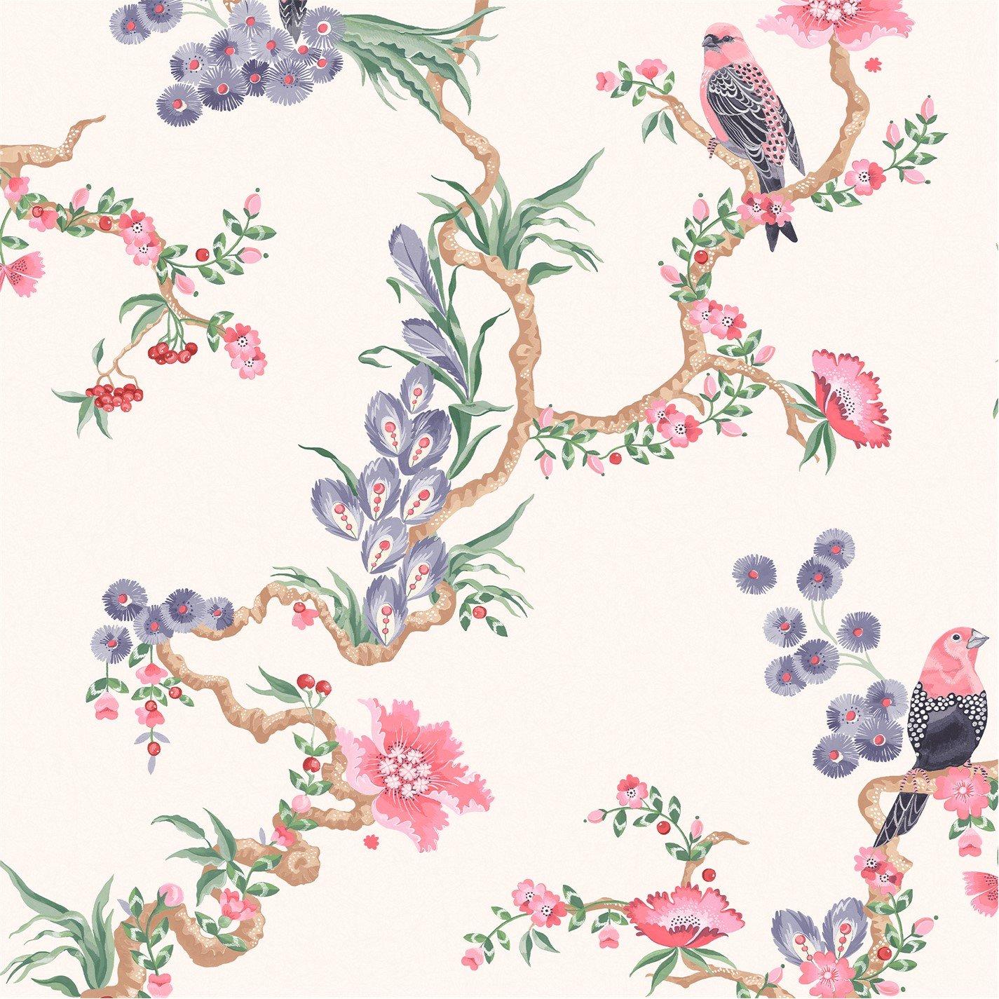 Cath Kidston  Birds & Berries Wallpaper Spring