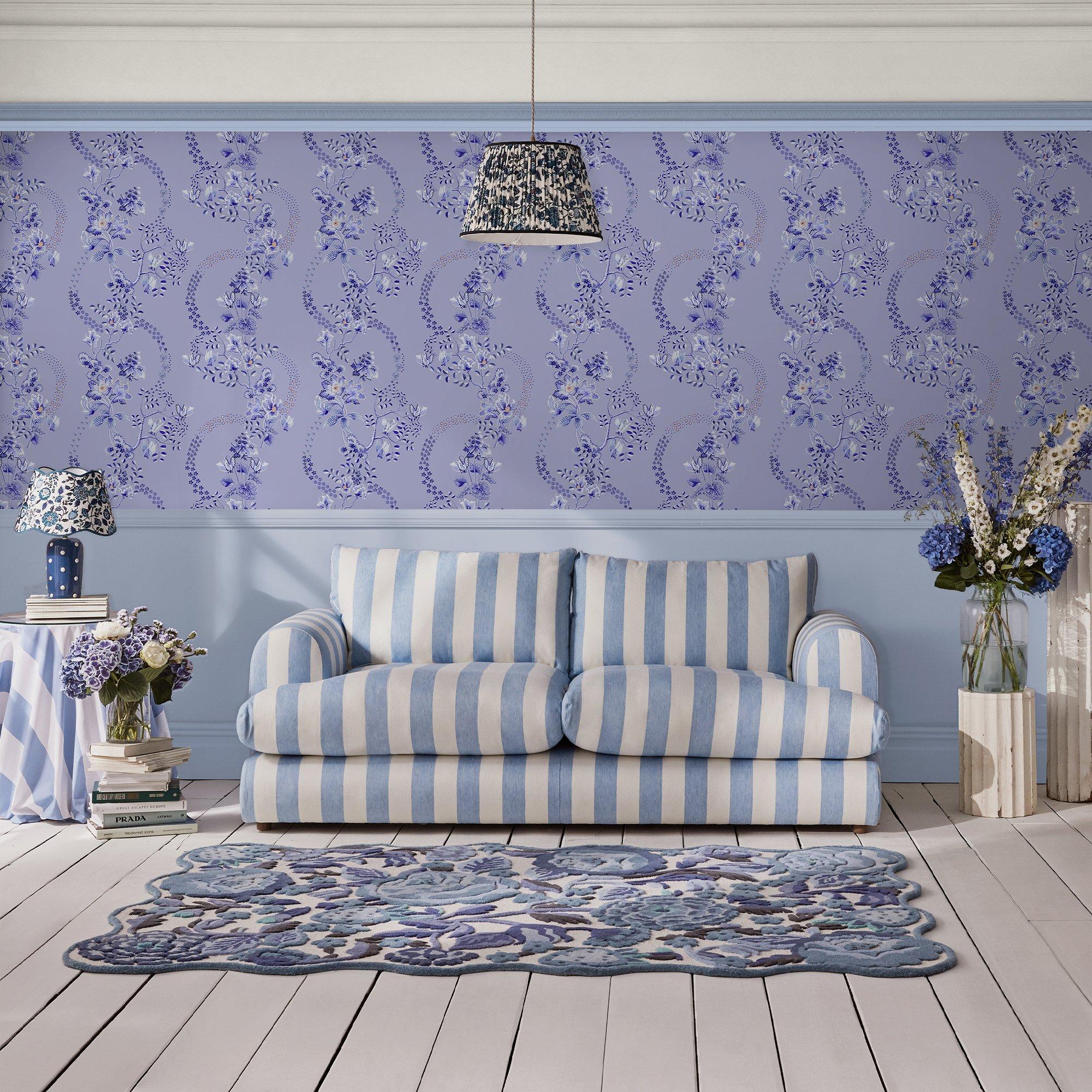 Dusky Blue - Cath Kidston - Cath Kidston Road Floral Dusky Blue Wallpaper - 2