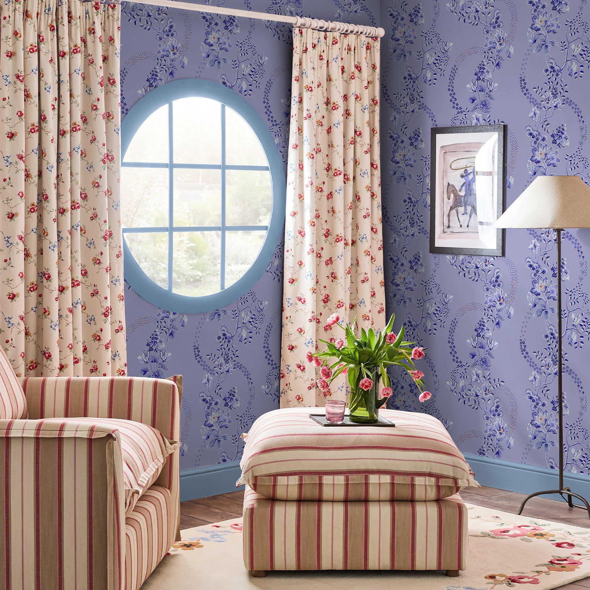 Dusky Blue - Cath Kidston - Cath Kidston Road Floral Dusky Blue Wallpaper - 4