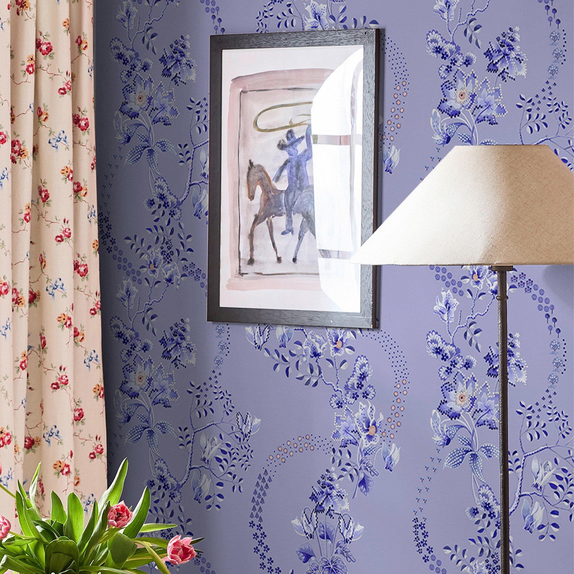 Dusky Blue - Cath Kidston - Cath Kidston Road Floral Dusky Blue Wallpaper - 5