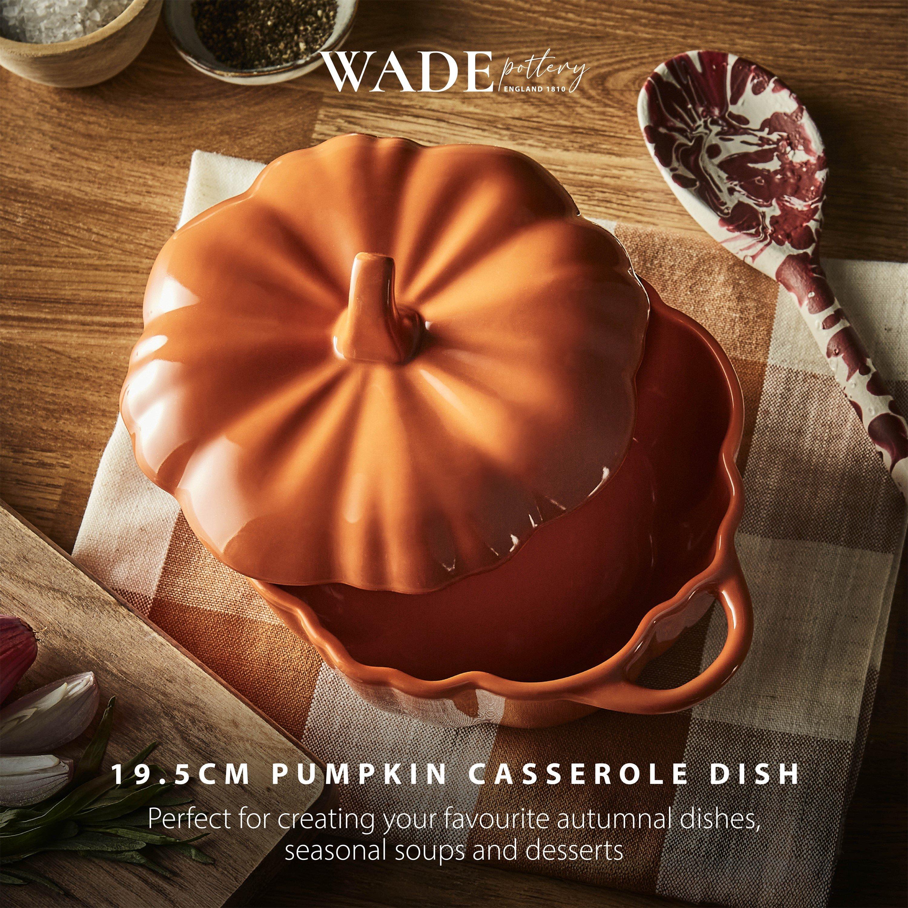 Orange - WADE - Medium Pumpkin Casserole Dish - Orange - 3