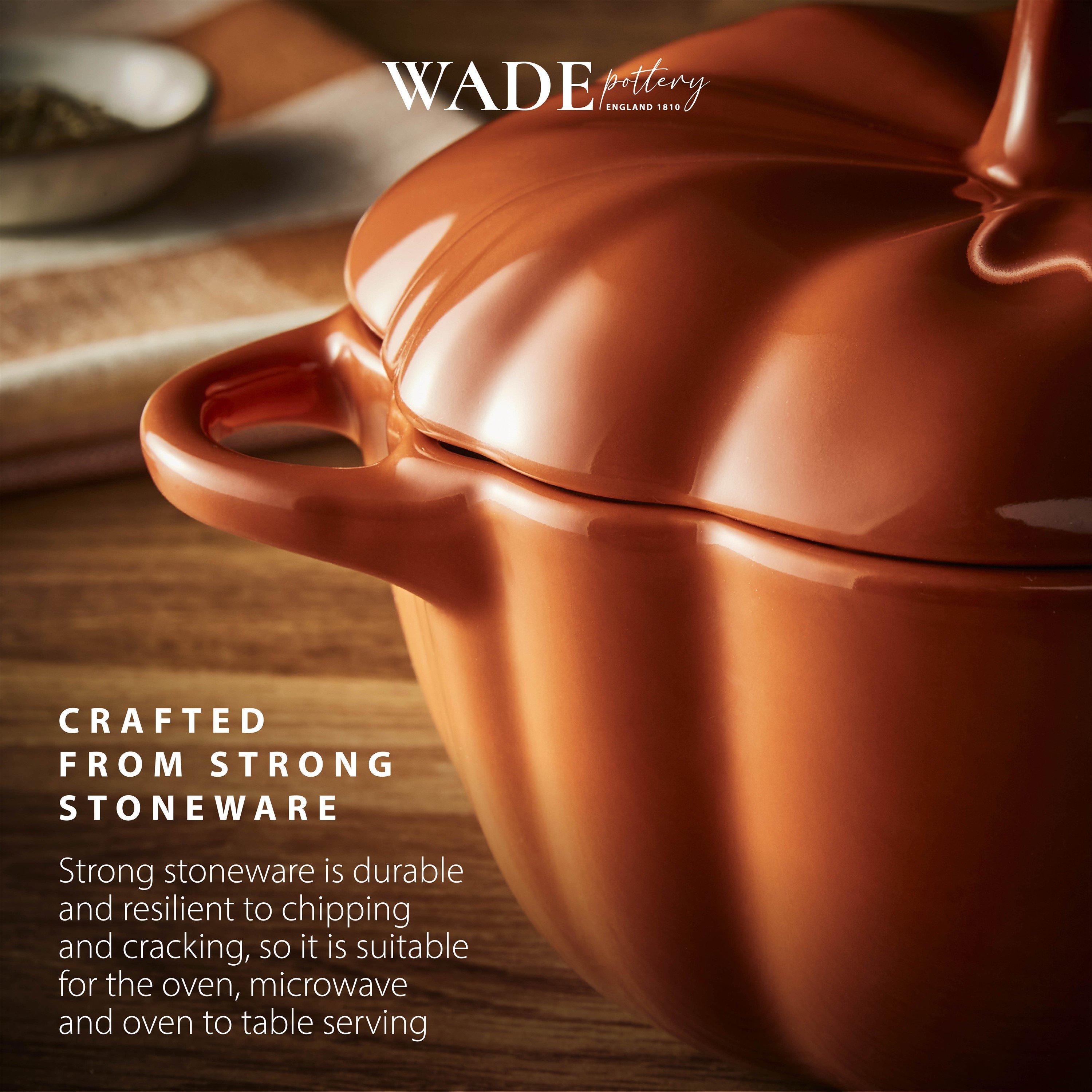 Orange - WADE - Medium Pumpkin Casserole Dish - Orange - 6