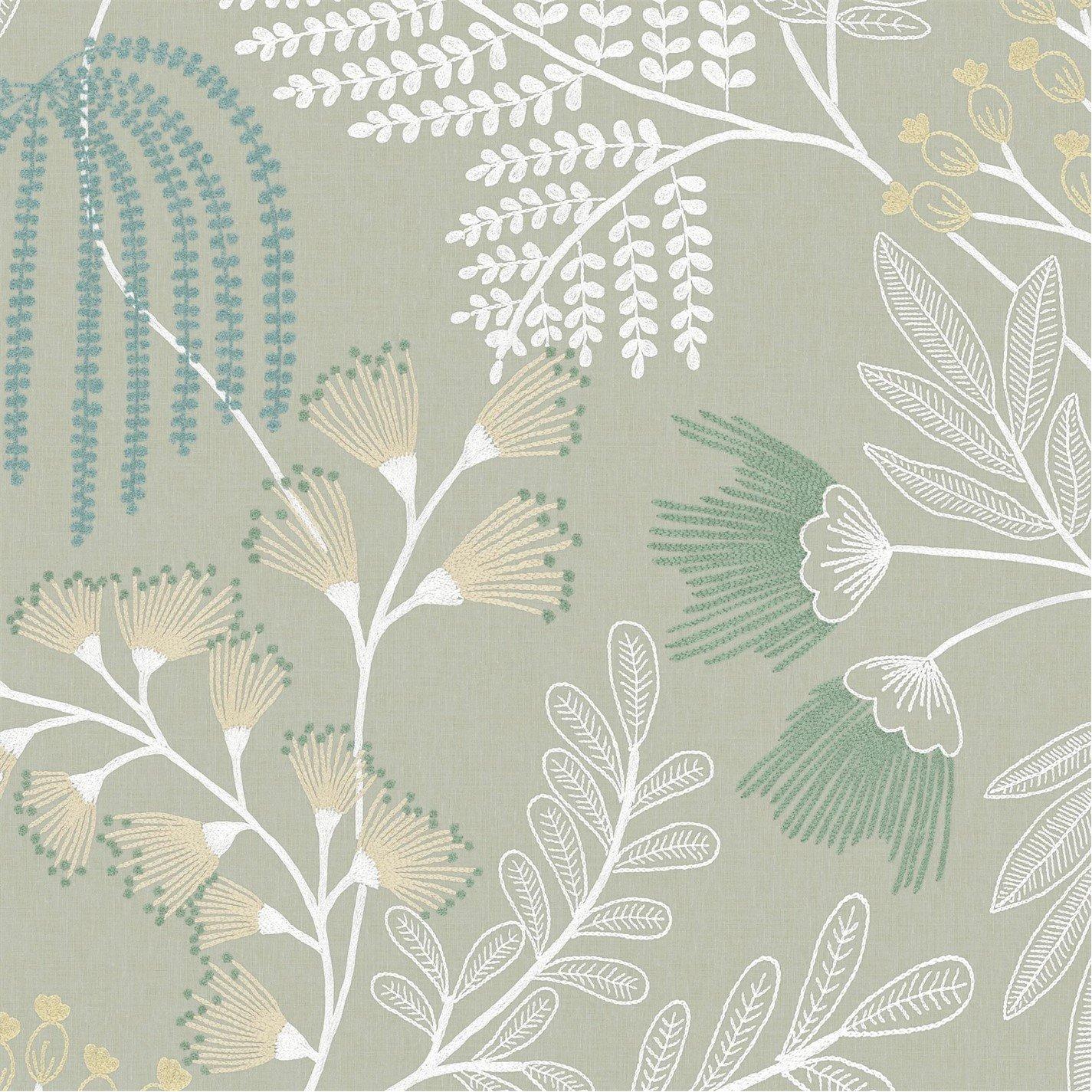 Sage - Superfresco Easy - Richmond Green Floral Wallpaper - 2
