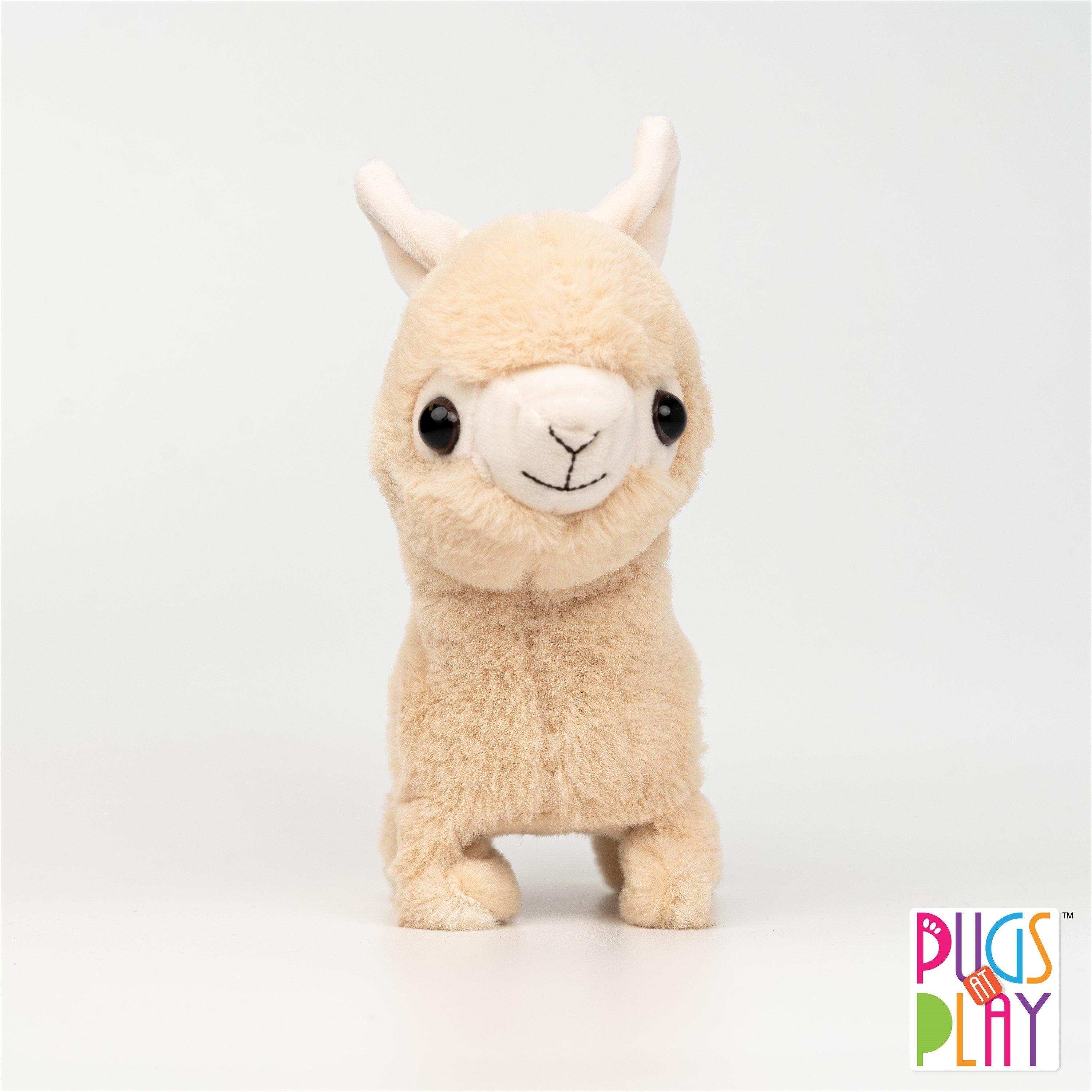 Pugs At Play Unisex Beige Sandy Interactive Walking Llama Plush Toy In - Image 6