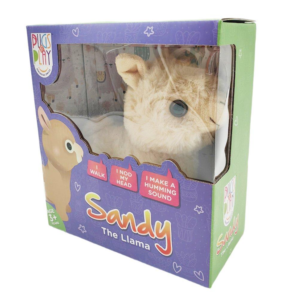 Multi - Pugs at Play - Sandy Interactive Walking Llama Plush Toy - 9