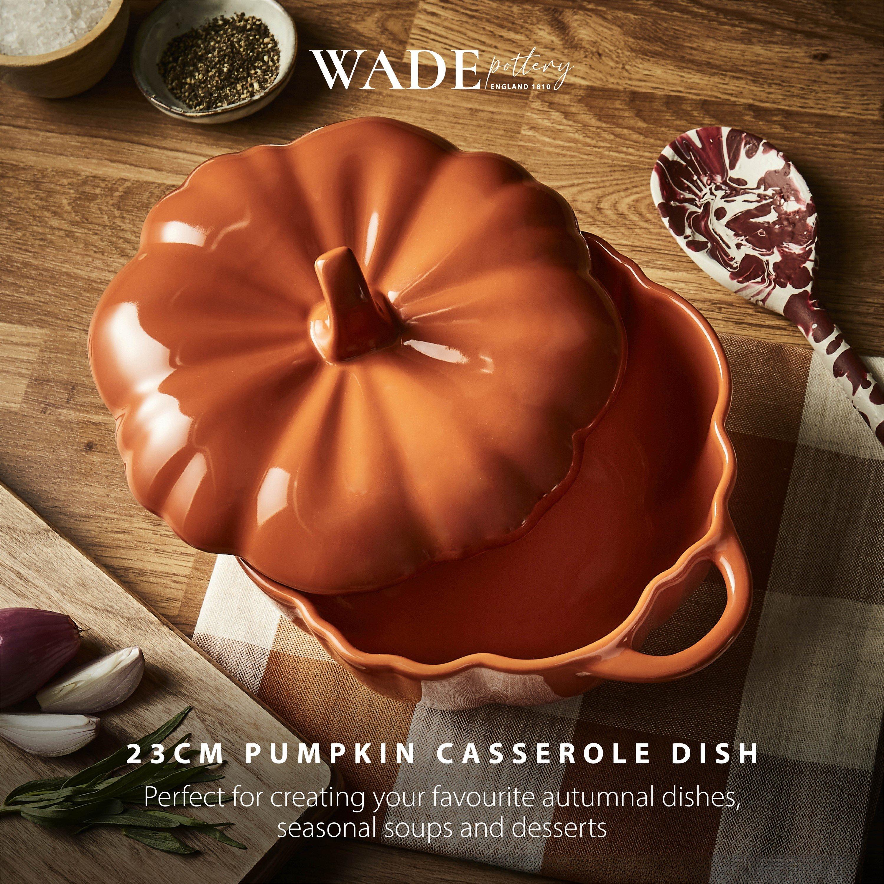 Orange - WADE - Large Pumpkin Casserole Dish - Orange - 3