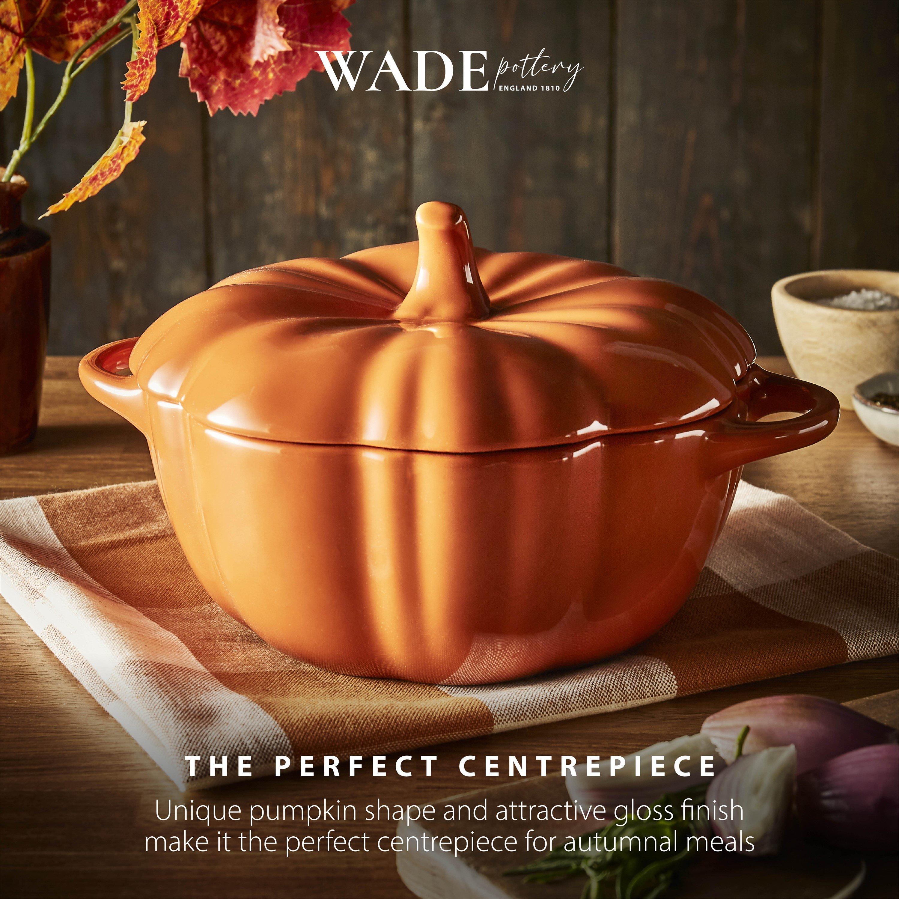 Orange - WADE - Large Pumpkin Casserole Dish - Orange - 5