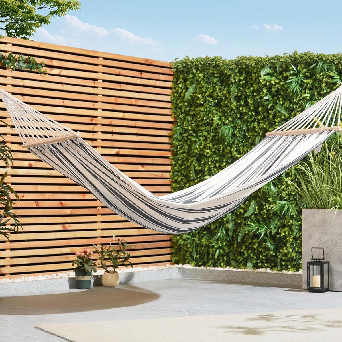 Multi - VonHaus - Striped Cotton Hammock - 3