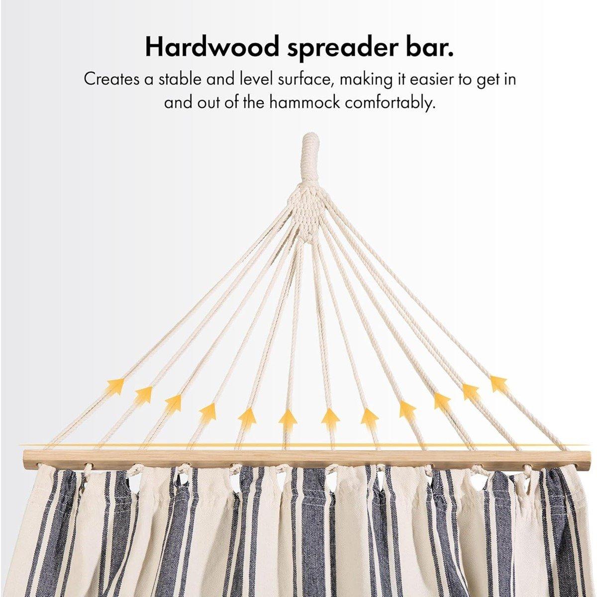 Multi - VonHaus - Striped Cotton Hammock - 4