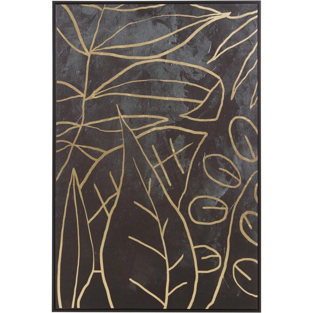 Black Gold - Fifty Five South - Astratto Canvas Black and Gold Wall Art - 1
