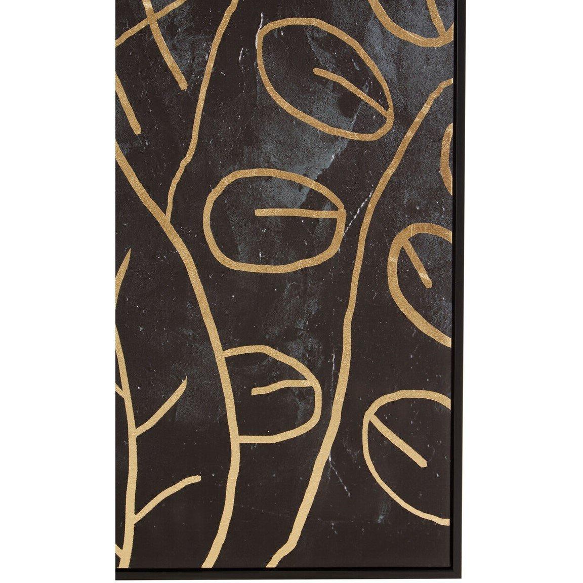 Black Gold - Fifty Five South - Astratto Canvas Black and Gold Wall Art - 4