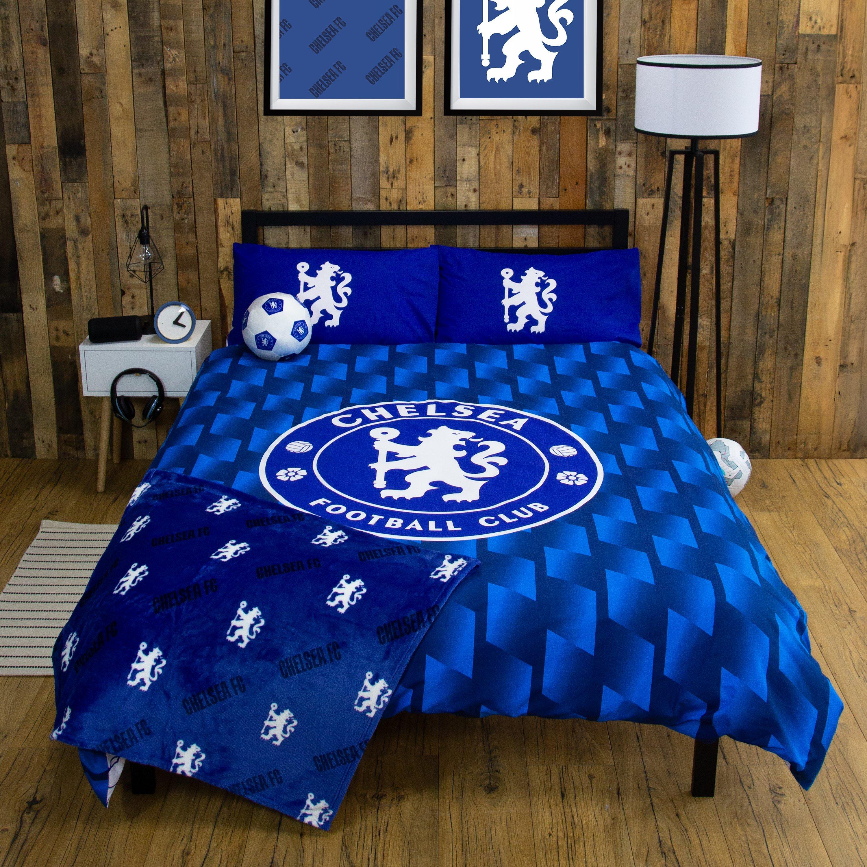 Chelsea Fc  Kids Chelsea Geometric Double Panel Duvet - 