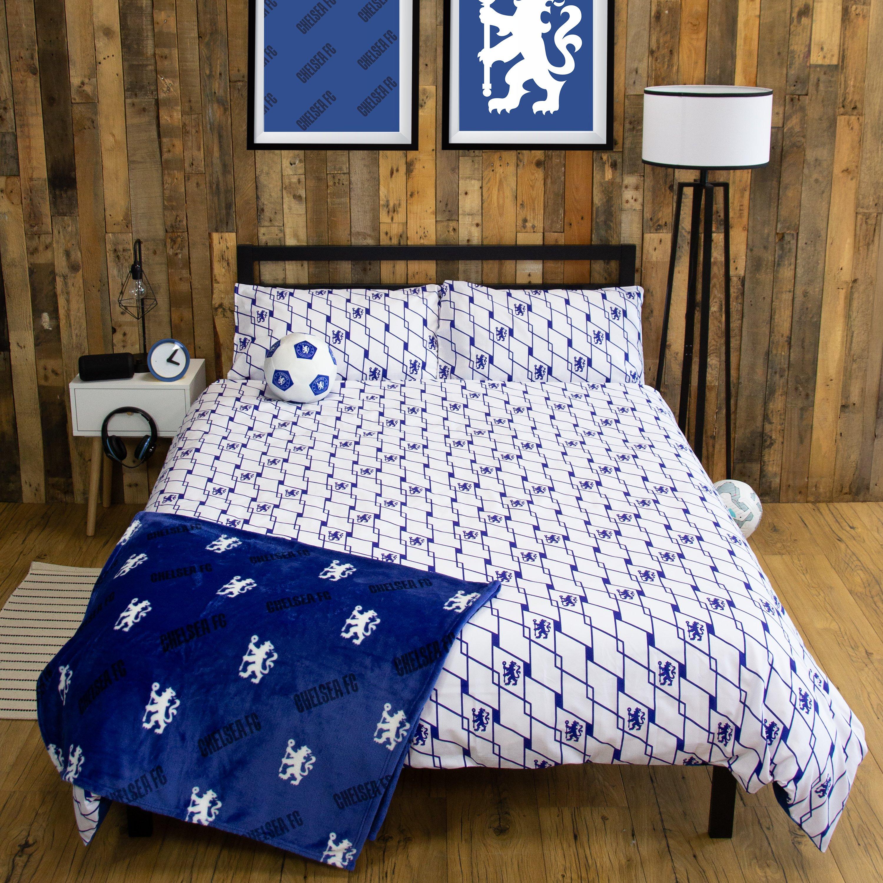 Multi - Chelsea FC - Chelsea Geometric Double Panel Duvet - 2