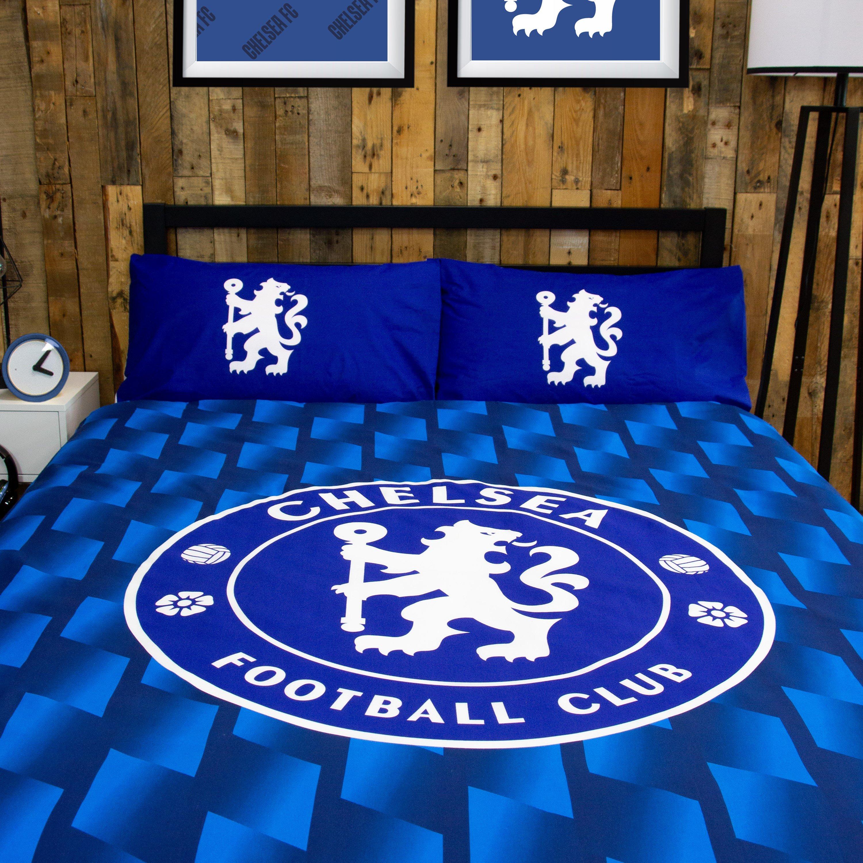 Multi - Chelsea FC - Chelsea Geometric Double Panel Duvet - 5