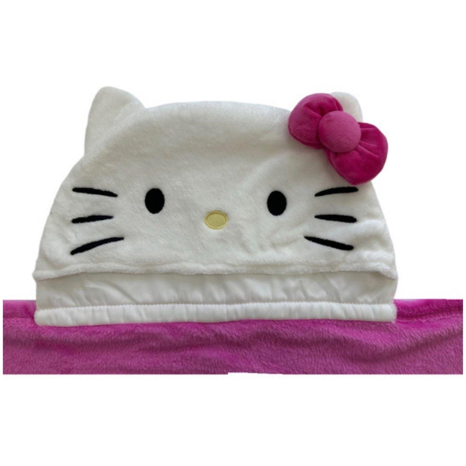 Multi - Hello Kitty - Hello Kitty Pink 3D Cosplay Hooded Blanket - 120 x - 2