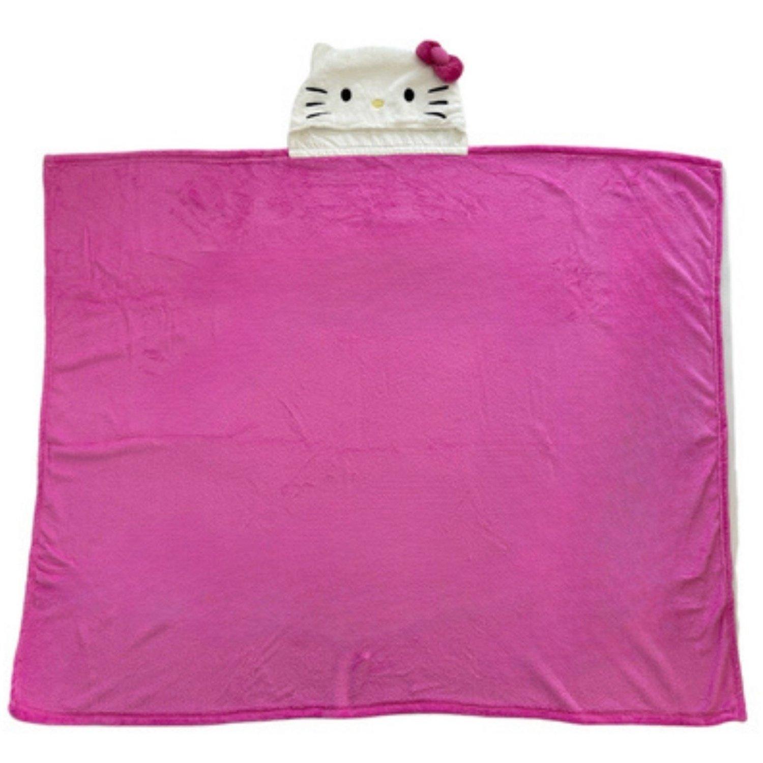 Multi - Hello Kitty - Hello Kitty Pink 3D Cosplay Hooded Blanket - 120 x - 3