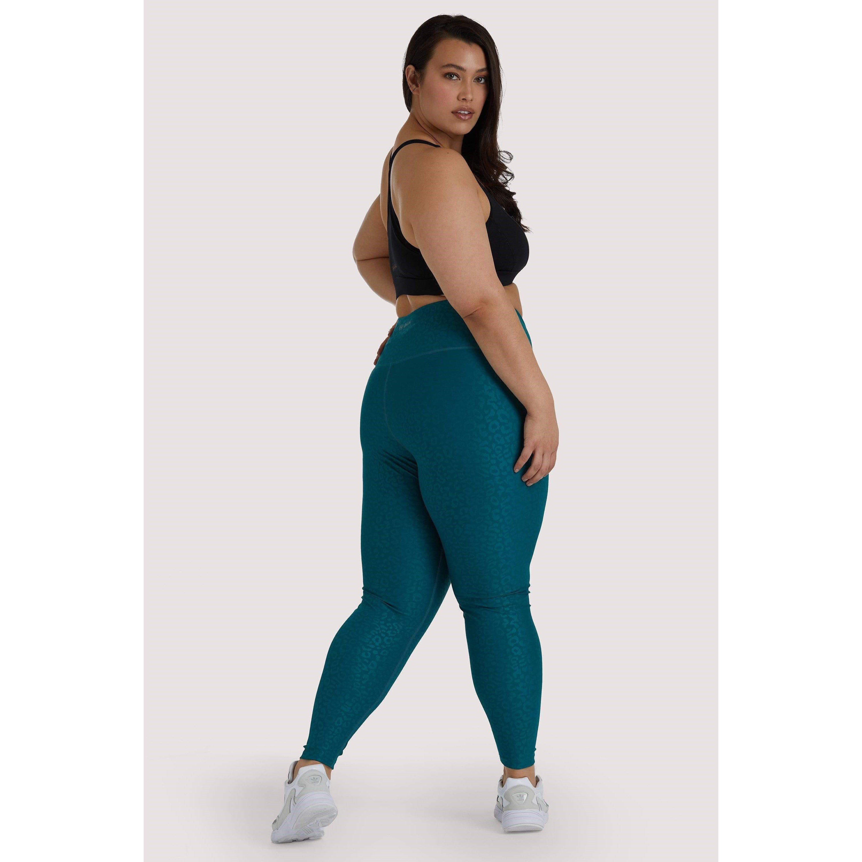 Teal - Wolf and Whistle - Teal Wet Look Curve Leggings - 2