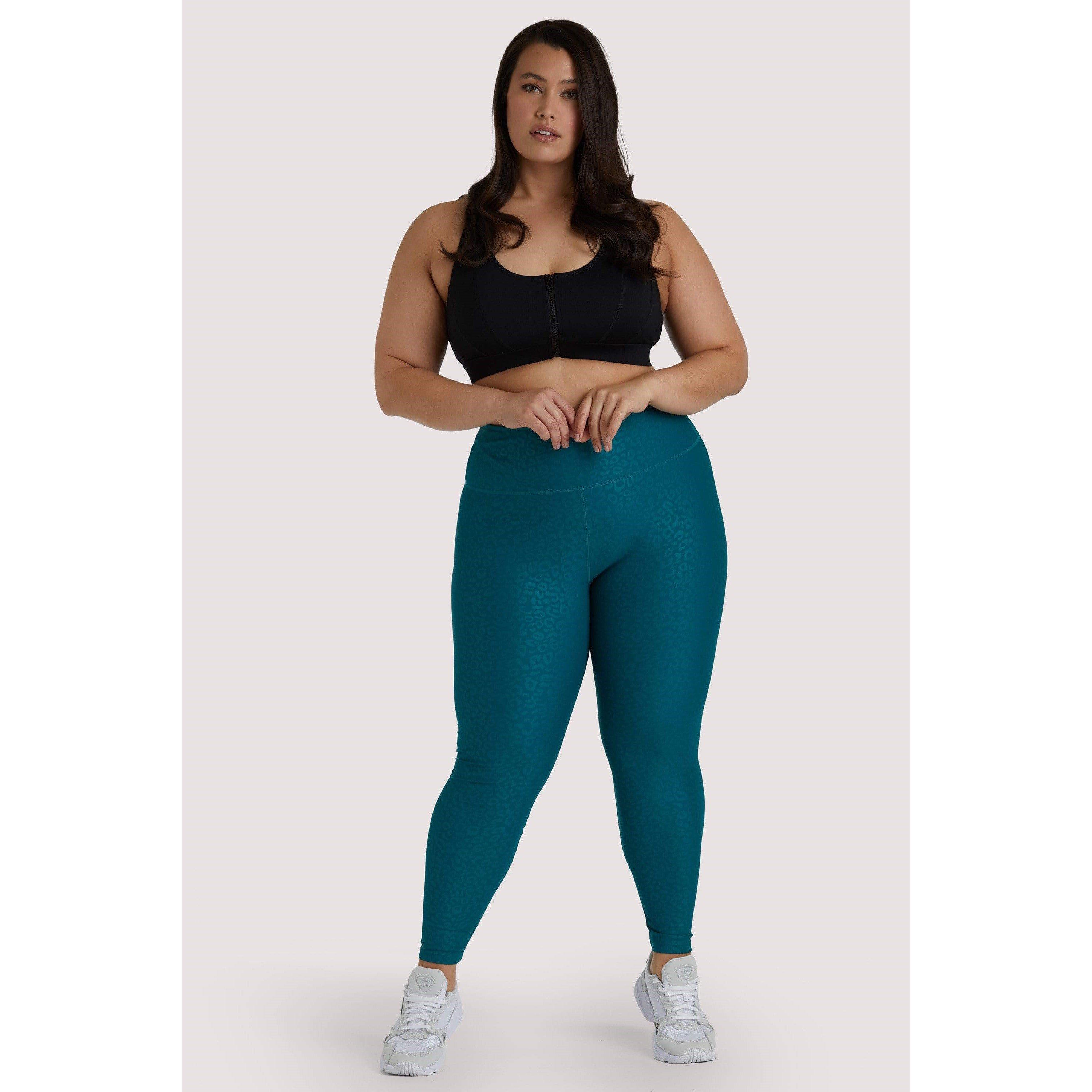 Teal - Wolf and Whistle - Teal Wet Look Curve Leggings - 3
