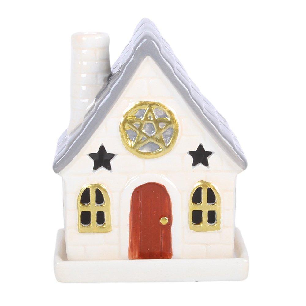 White - Something Different - Stone Cottage Incense Cone Holder - 2