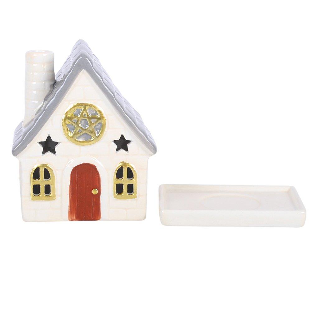 White - Something Different - Stone Cottage Incense Cone Holder - 3