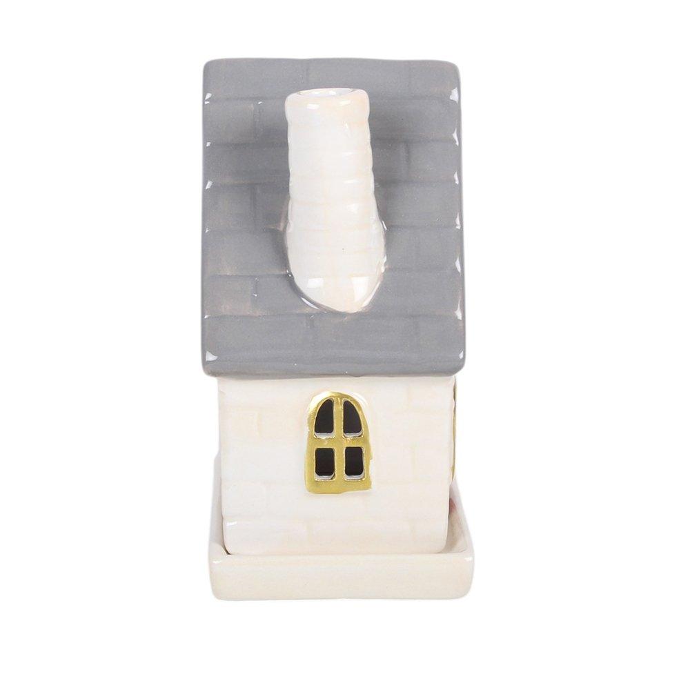 White - Something Different - Stone Cottage Incense Cone Holder - 4
