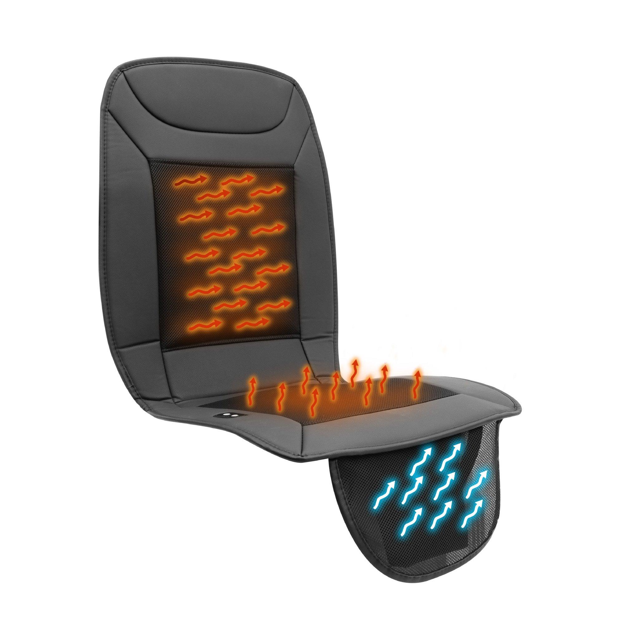 Black - Streetwize - 12V Heating & Cooling Car Seat Cushion - 1