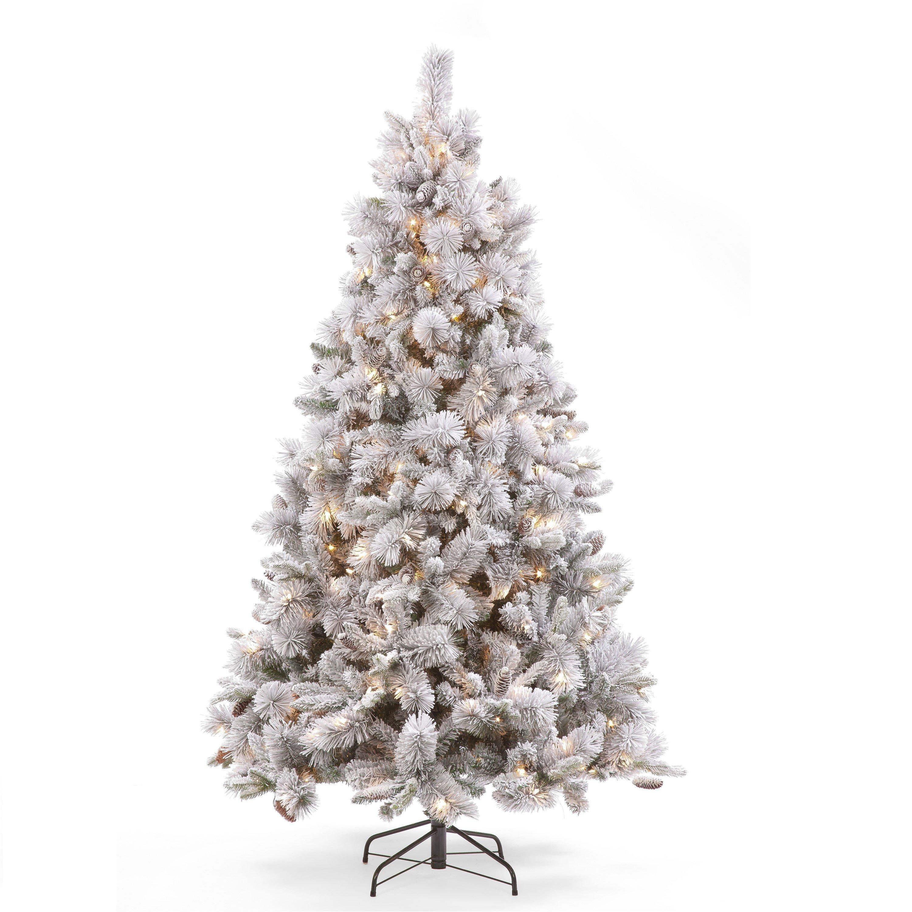 Green And White - Snowtime - 210cm Winnipeg Fir Pre-Lit Real Look Tree - 1