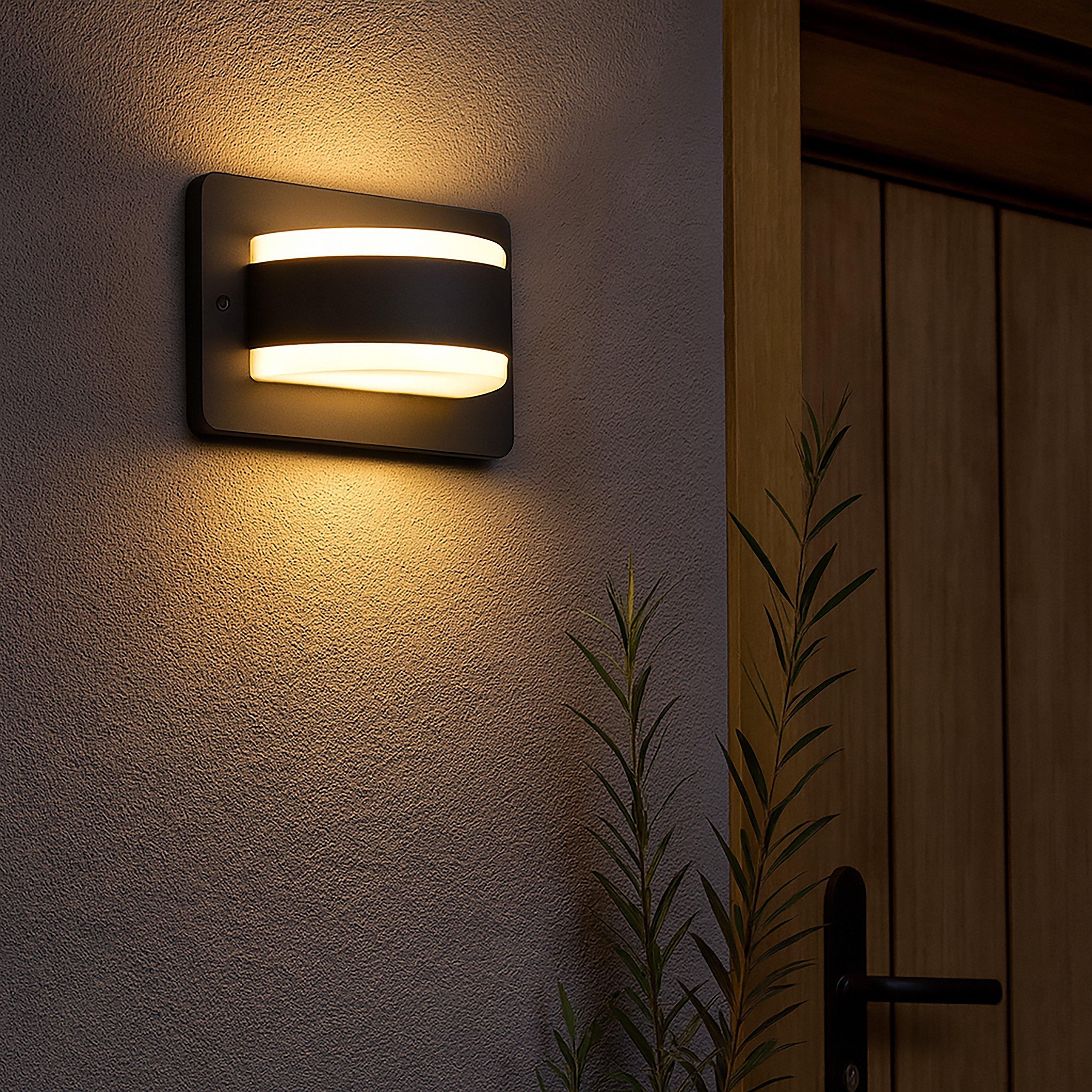 Grey And Opal W - Lighting Collection - BRIDGE - UP DOWN LED OUTDOOR WALL LIGHT - 1