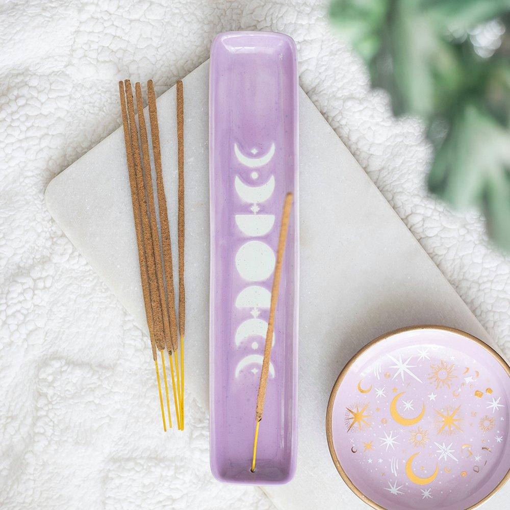 White - Something Different - Purple Moon Phase Incense Ash Catcher - 1