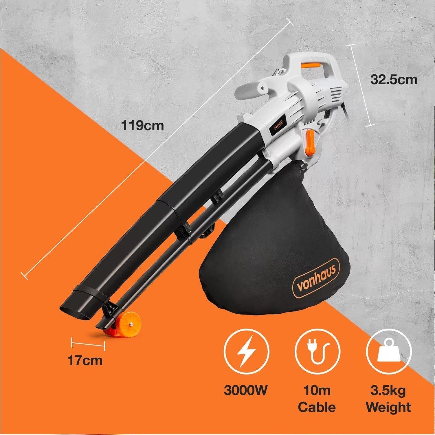 Grey - VonHaus - VonHaus Leaf Blower with Vacuum & Mulcher - 7