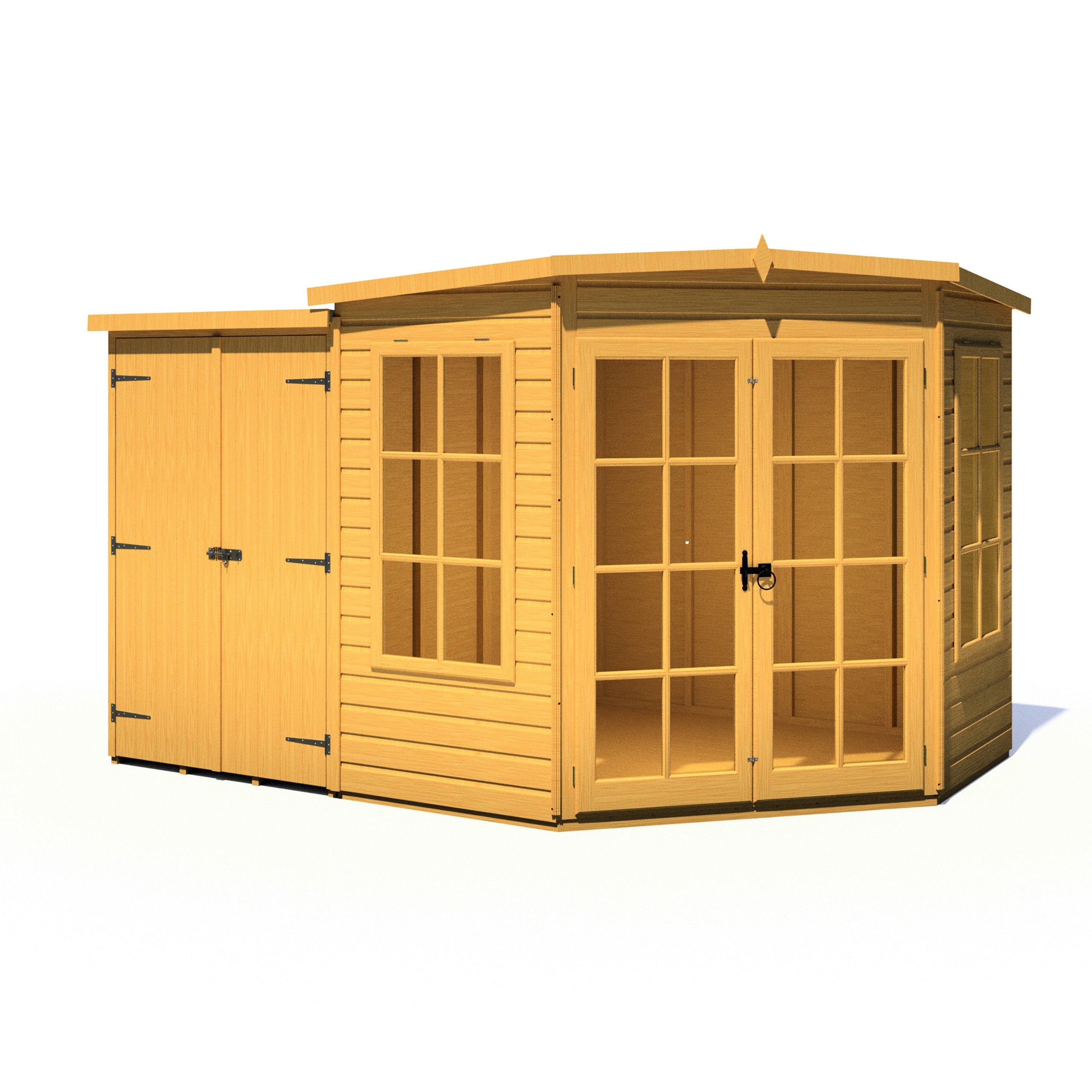 Wood - Shire - Hampton SummerHouse with Side Shed - 1