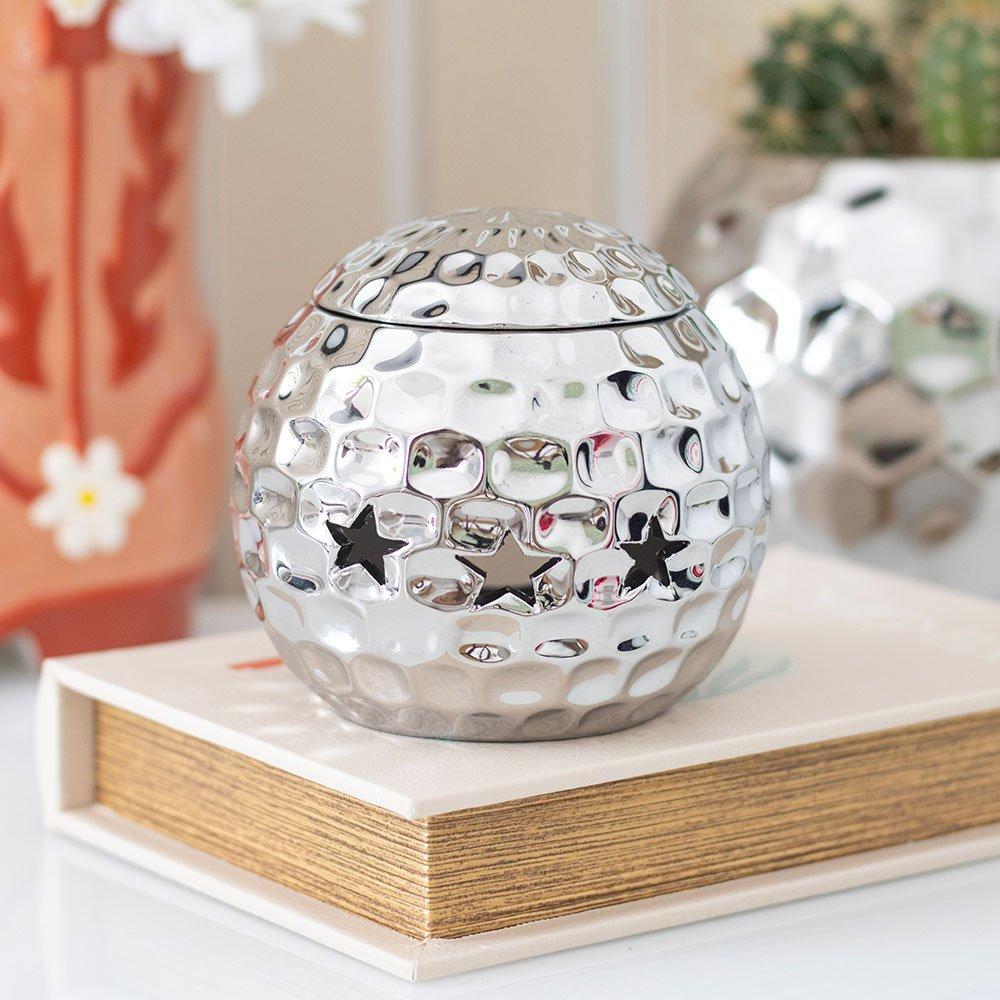 Something Different  Silver Disco Ball Oil Burner - 