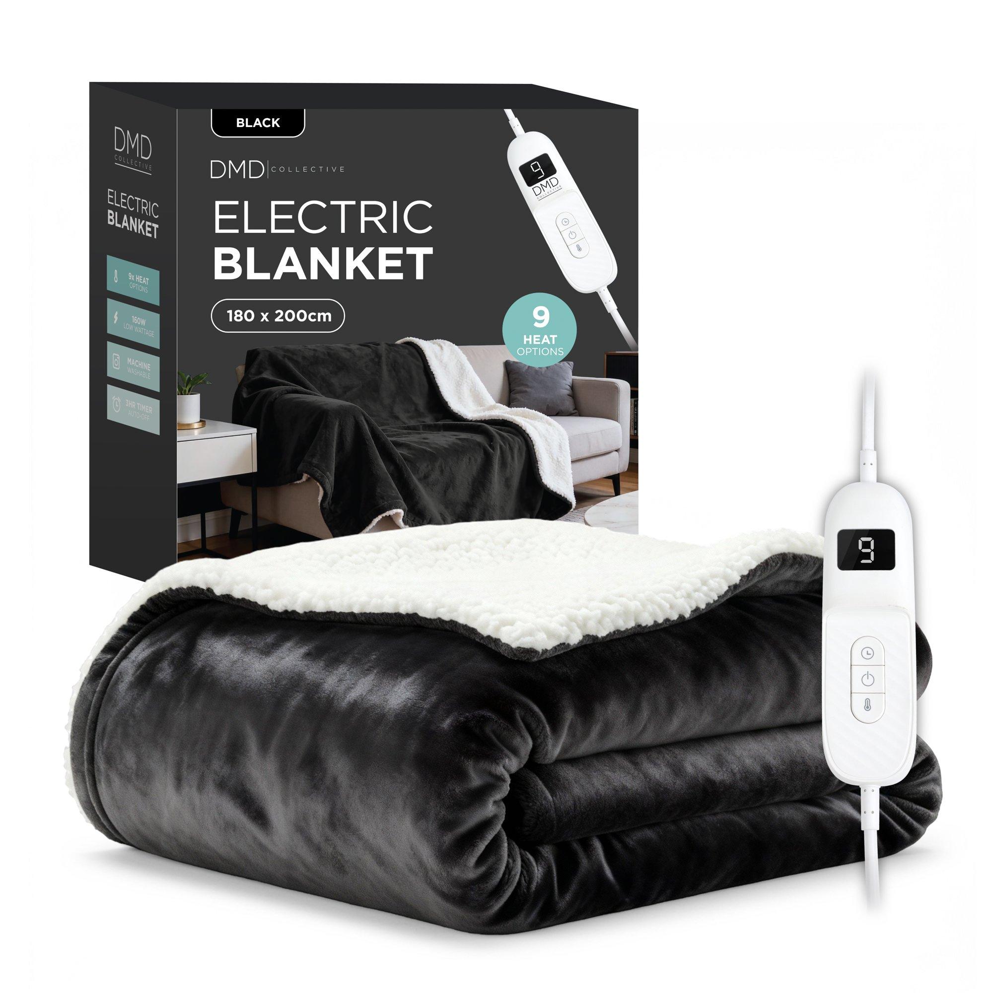 Heated Electric Blanket - Sherpa Fleece Auto-Off