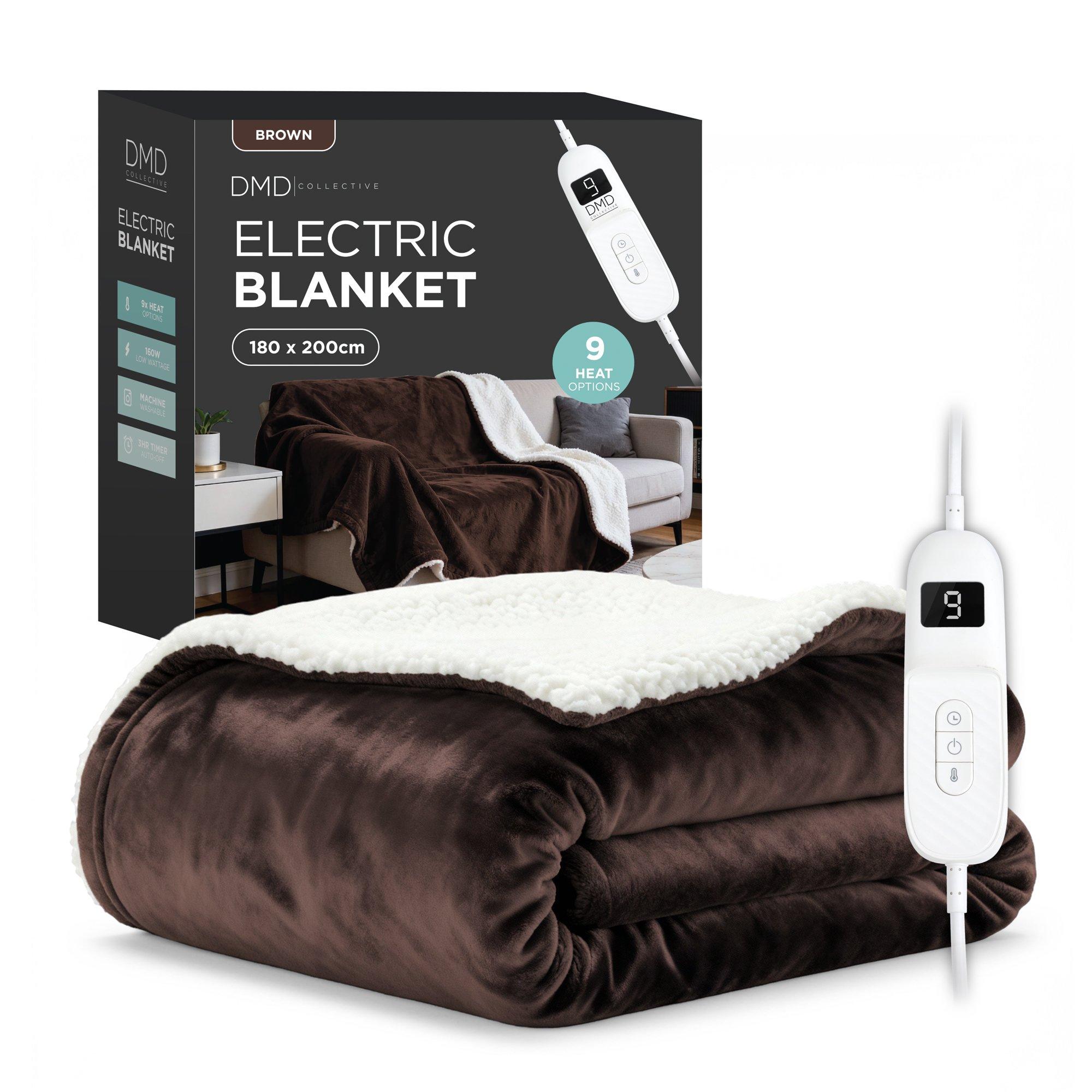 Heated Electric Blanket - Sherpa Fleece Auto-Off
