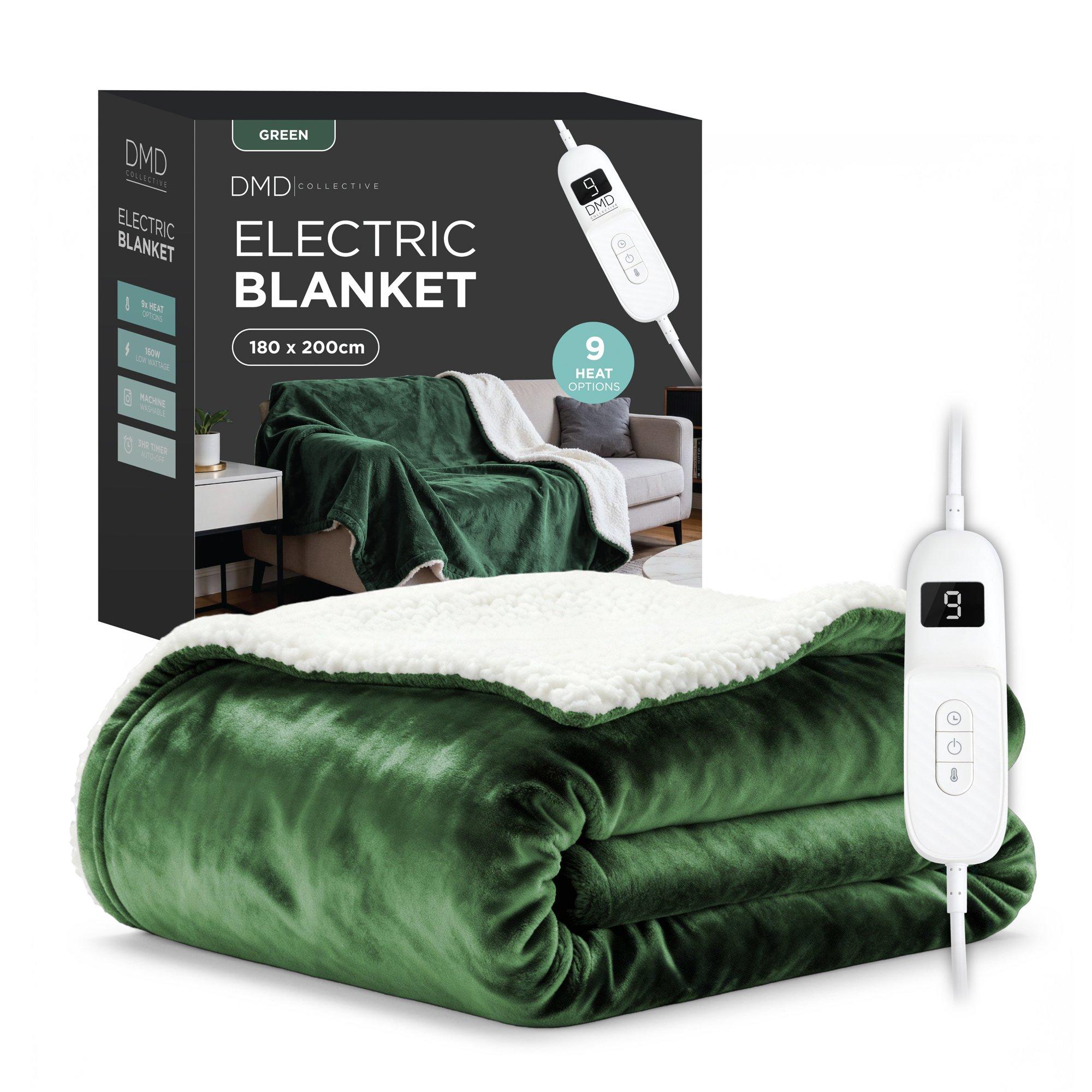 Heated Electric Blanket - Sherpa Fleece Auto-Off