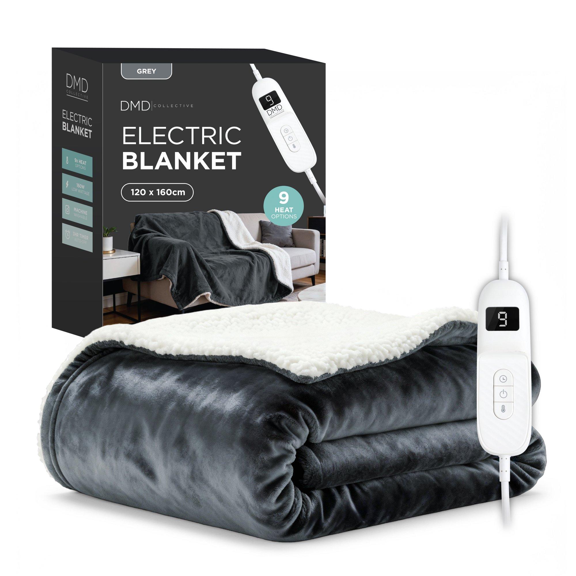 Heated Electric Blanket - Sherpa Fleece Auto-Off