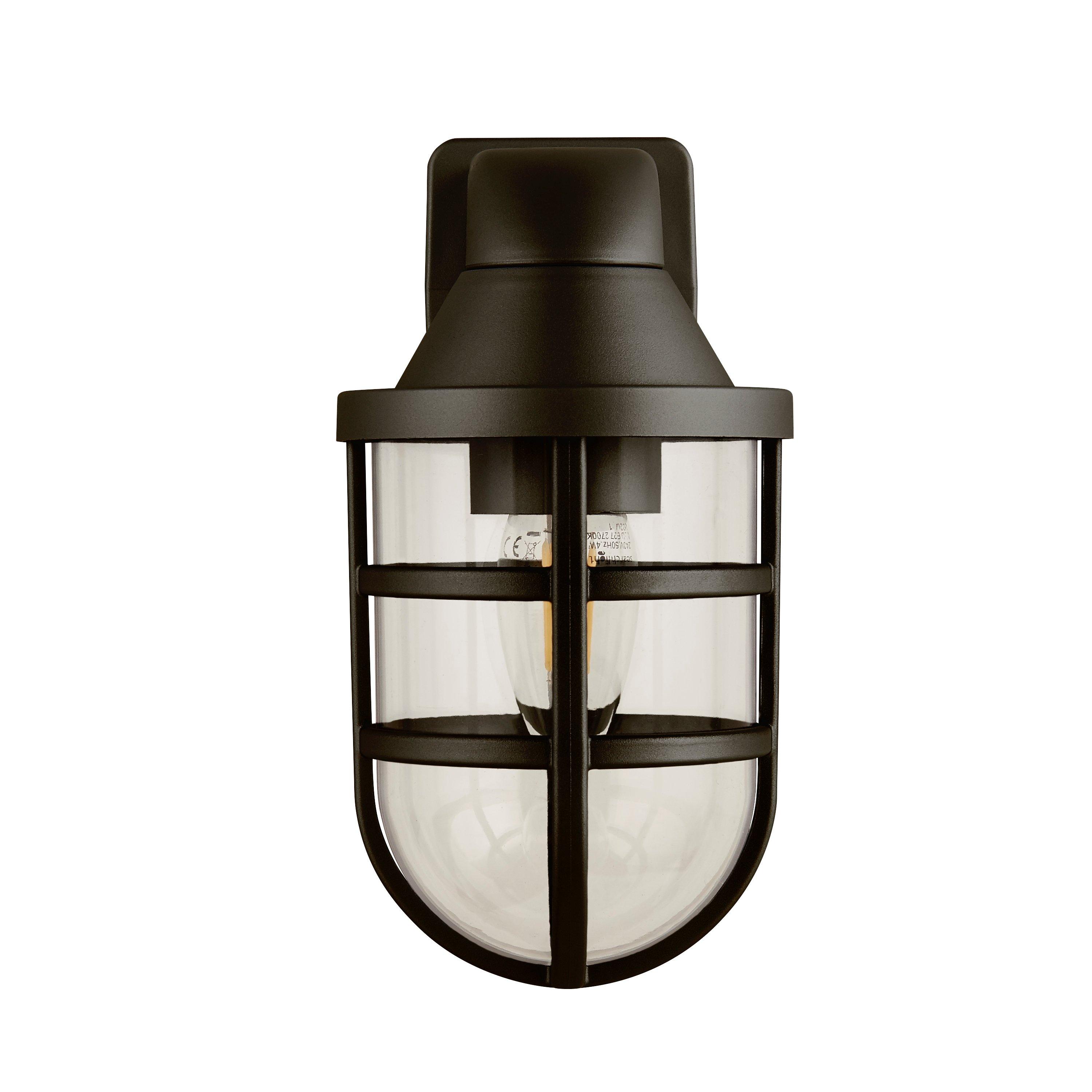 Black And Clear - Lighting Collection - EVER - PLASTIC OUTDOOR WALL LIGHT BLACK - 3