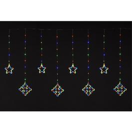 Snowtime Star & Snowflake LED Window Curtain Light