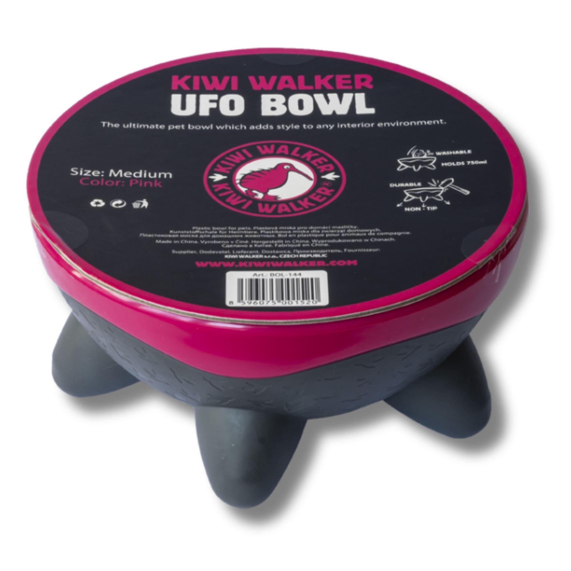 Pink - Kiwi Walker - UFO Dog Bowl - Pink - 3