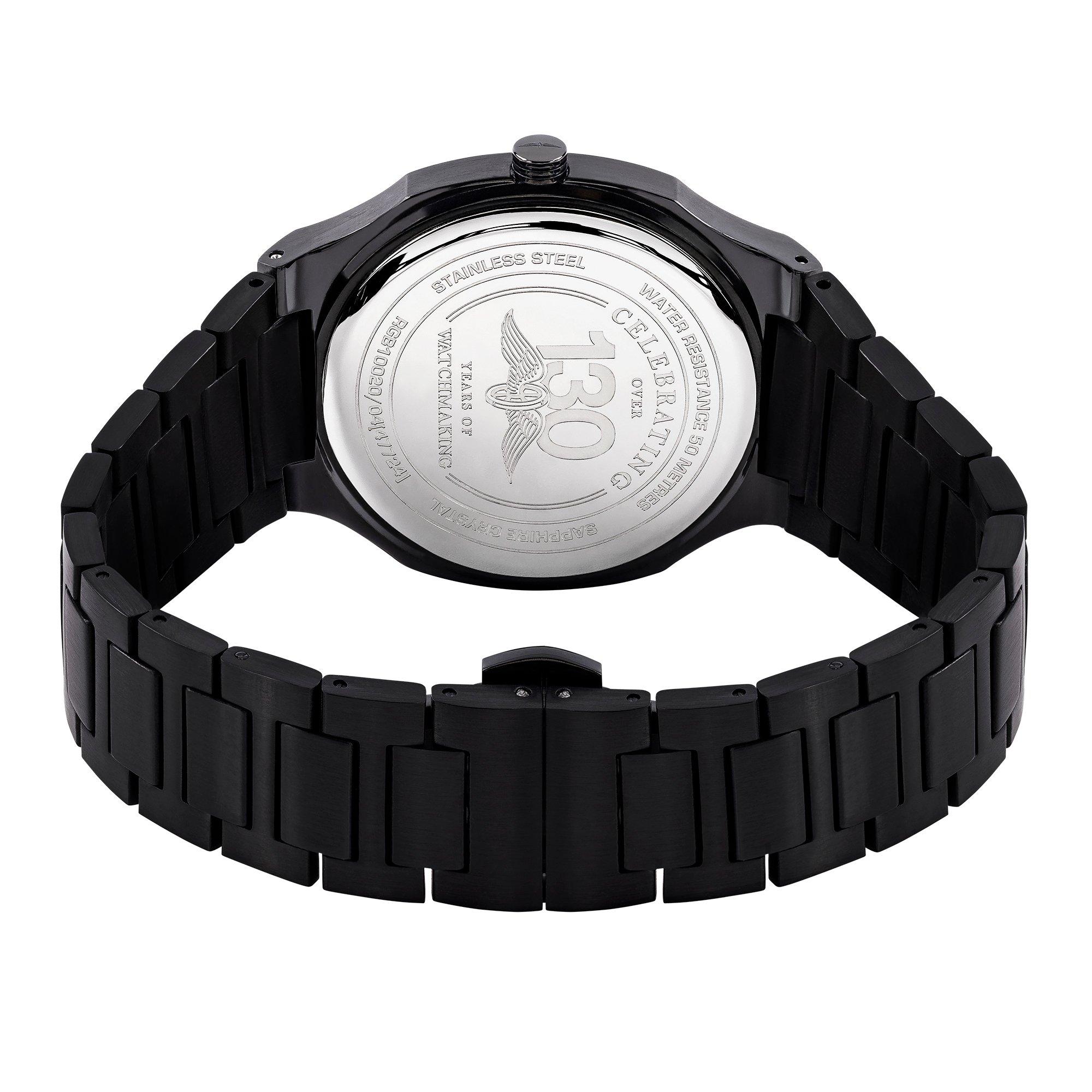 Black - Rotary - Rotary Mens Heritage Octagonal SS Bracelet Watch - 4
