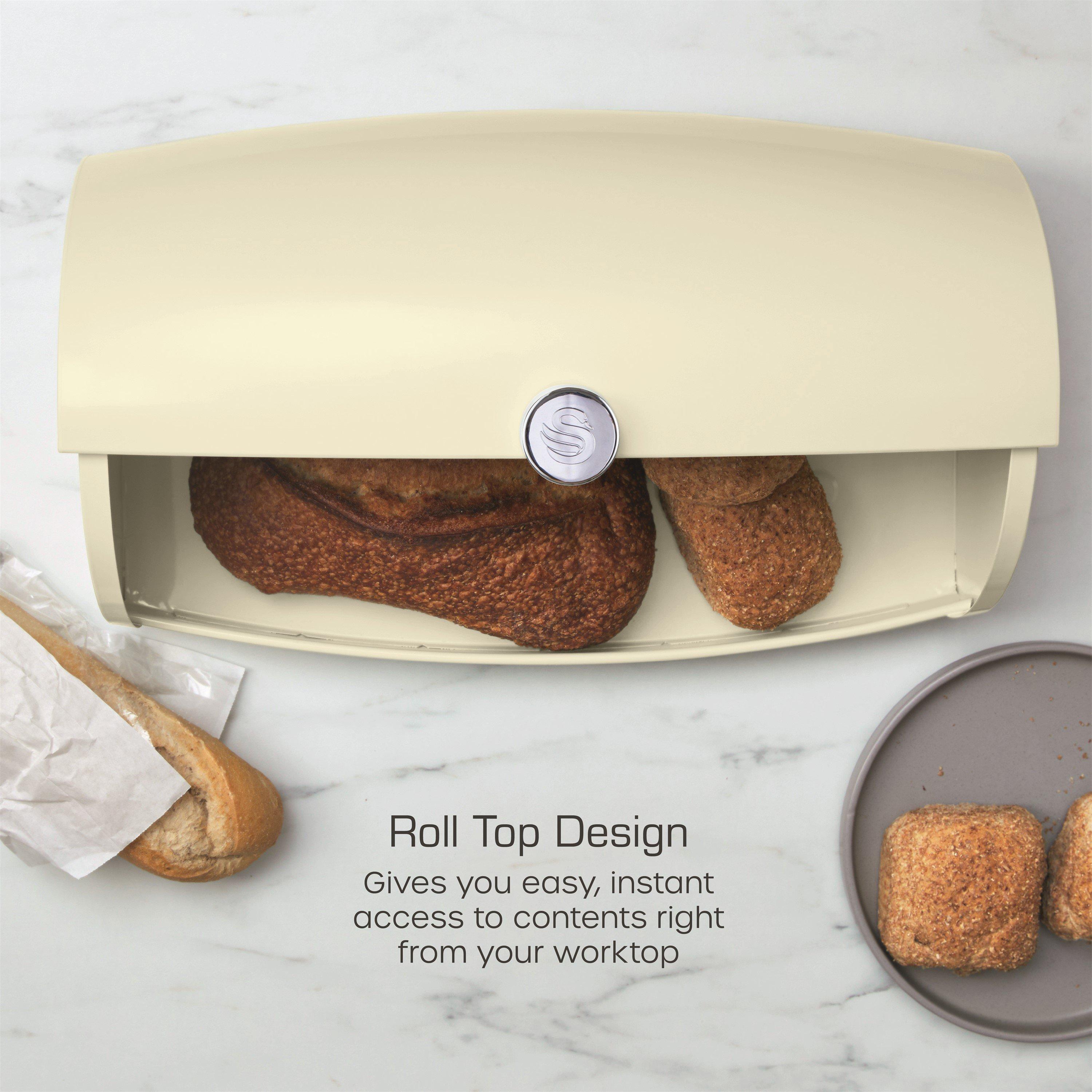 Cream - Swan - Townhouse Bread Bin Cream - 4