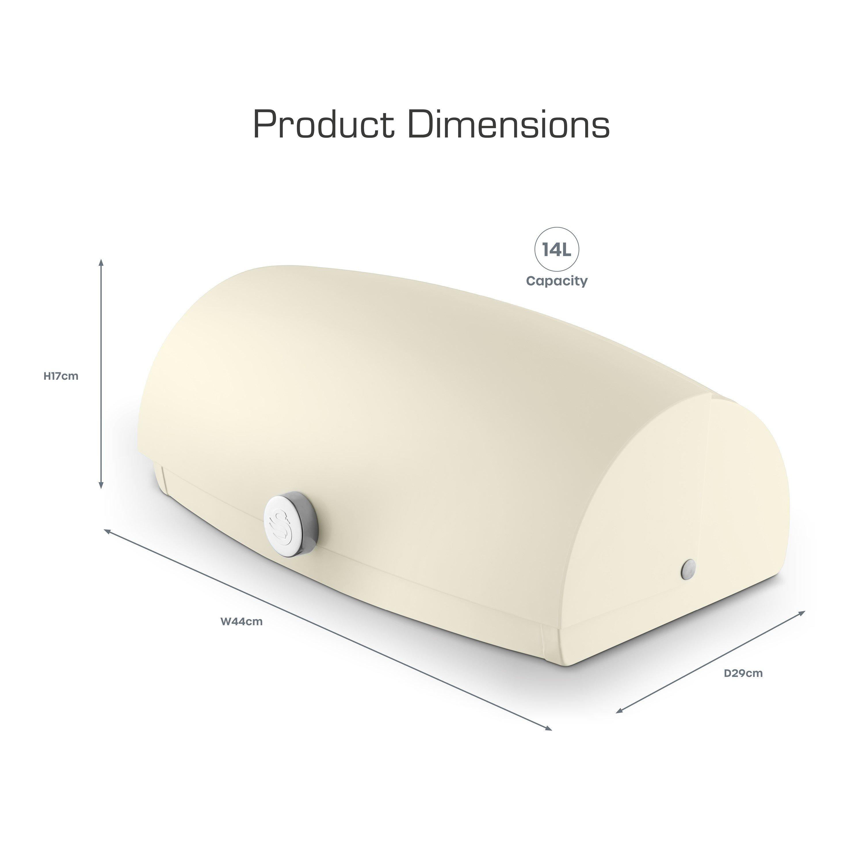 Cream - Swan - Townhouse Bread Bin Cream - 6