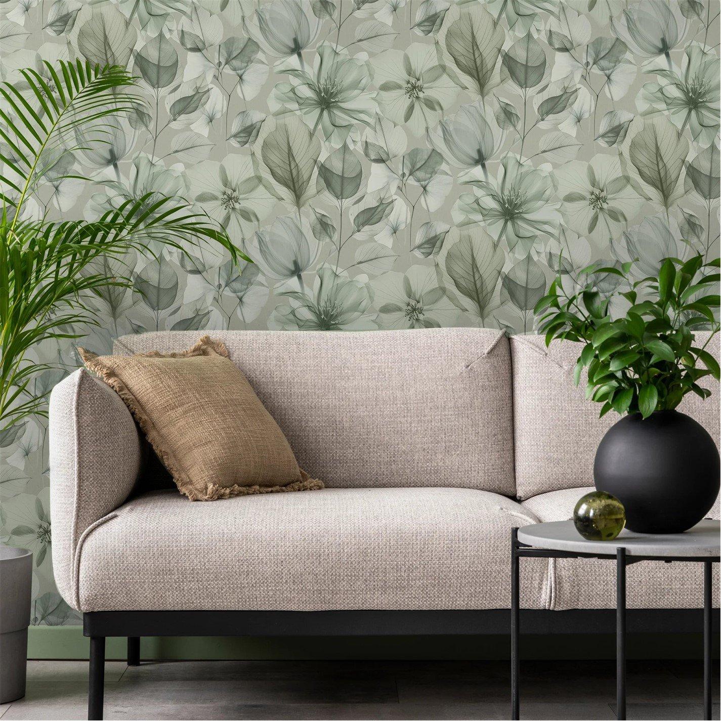 Jade - Superfresco Easy - Arlington Green Floral Wallpaper - 1