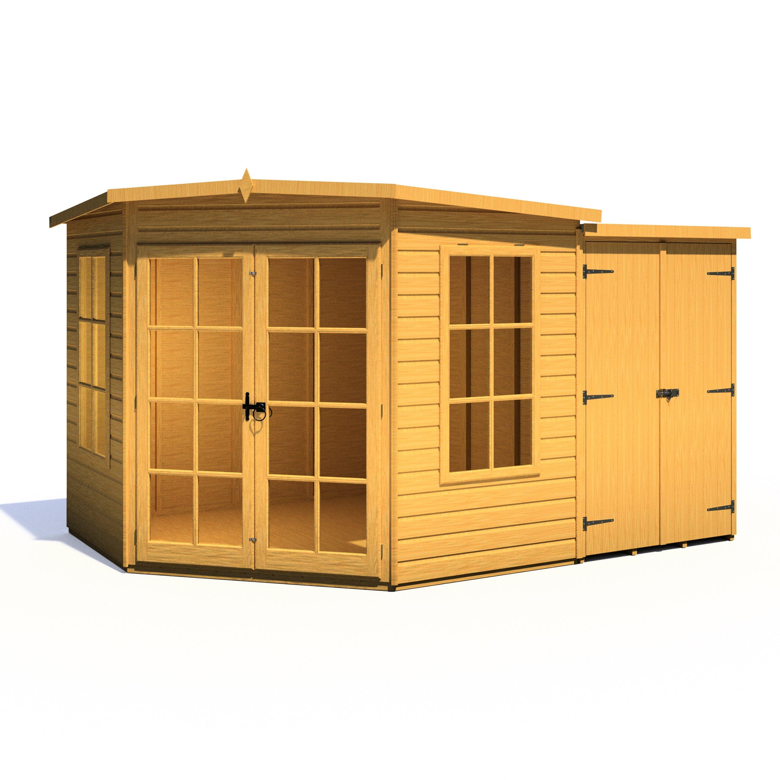 Wood - Shire - Hampton SummerHouse with Side Shed - 5