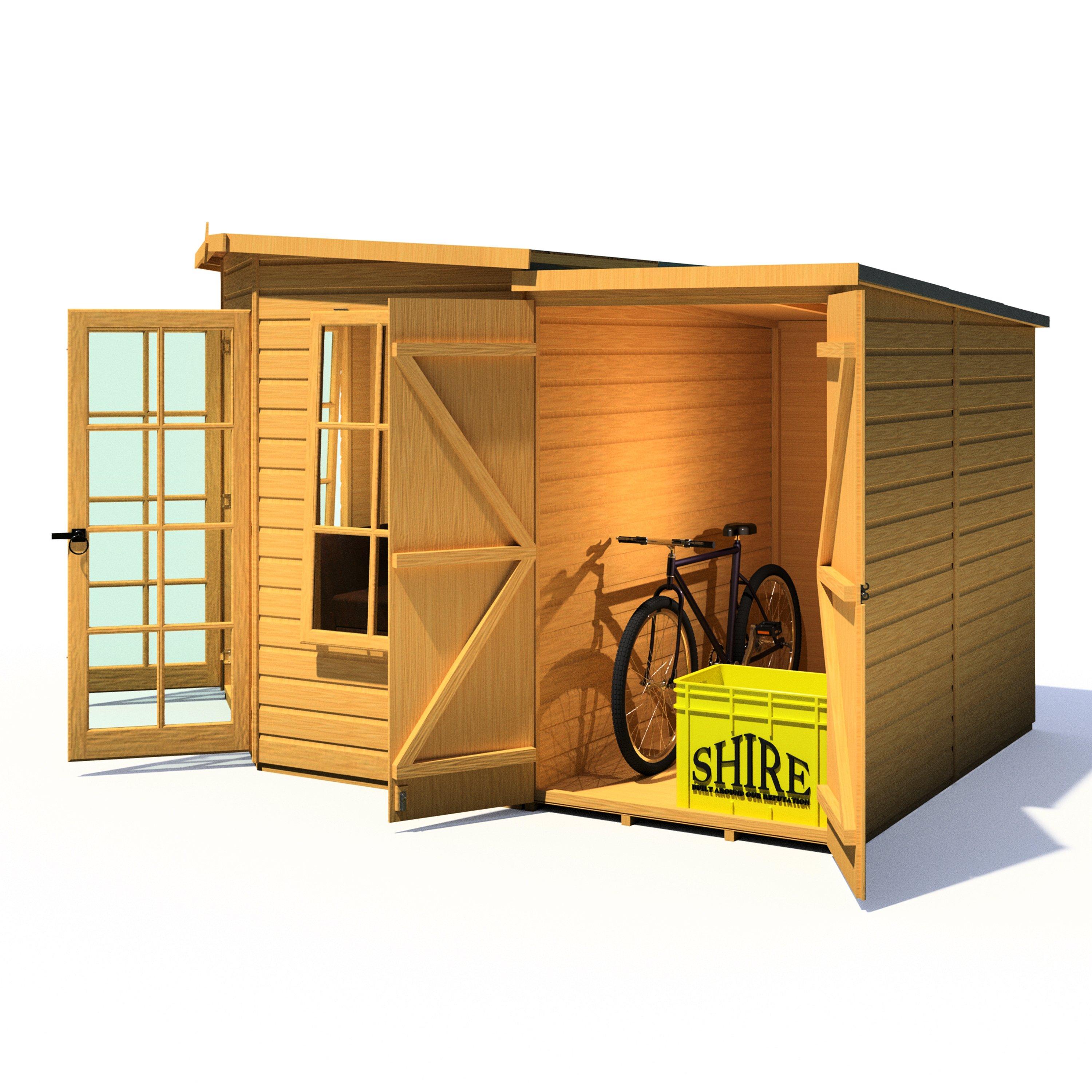 Wood - Shire - Hampton SummerHouse with Side Shed - 7