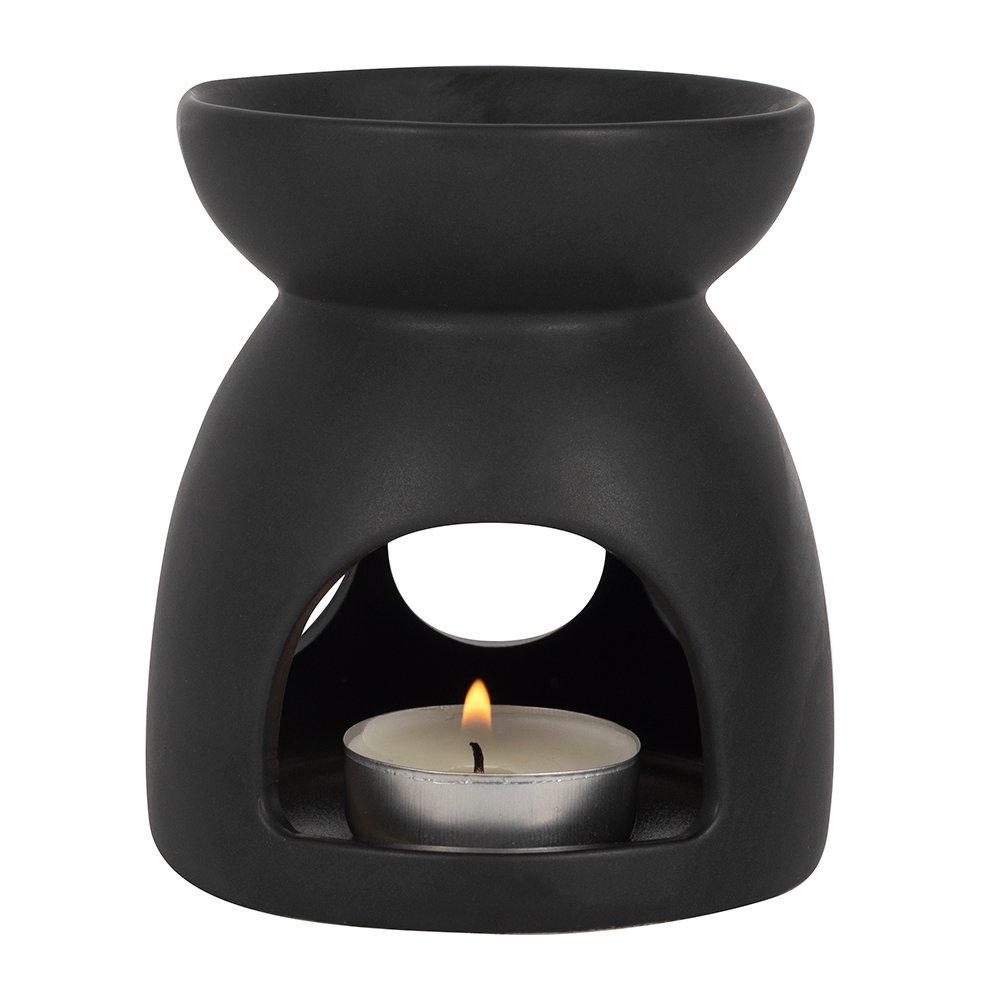 Black - Something Different - Black Triple Moon Cut Out Oil Burner - 3